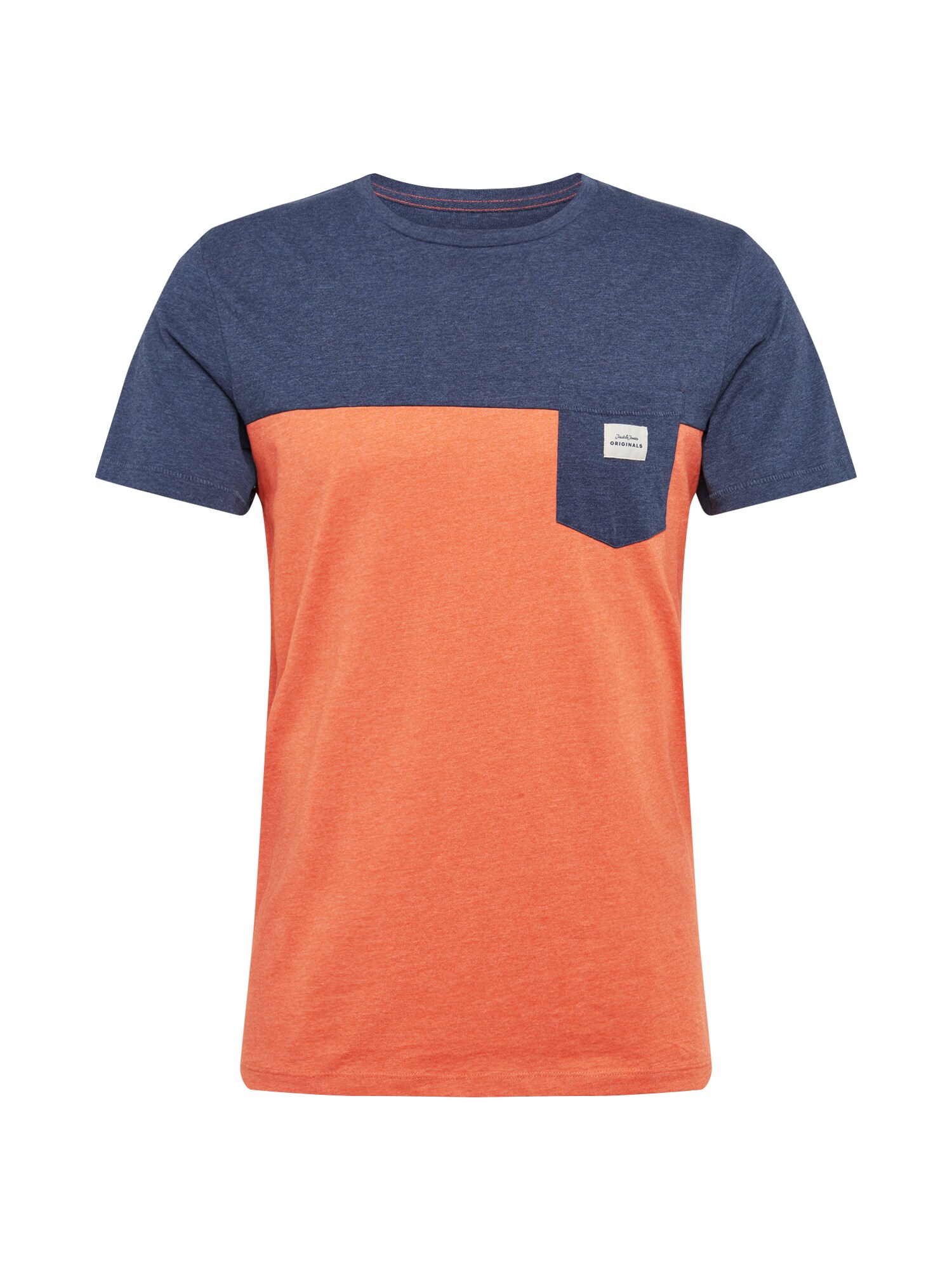 JACK & JONES Marškinėliai  oranžinė / tamsiai mėlyna jūros spalva