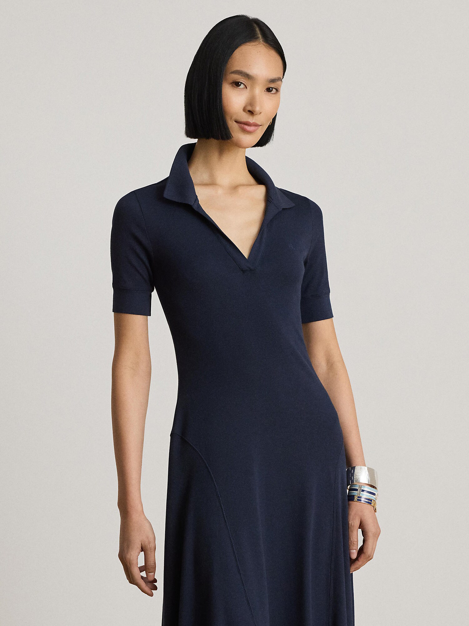 Lauren Ralph Lauren Vestido de punto navy – imagen 8