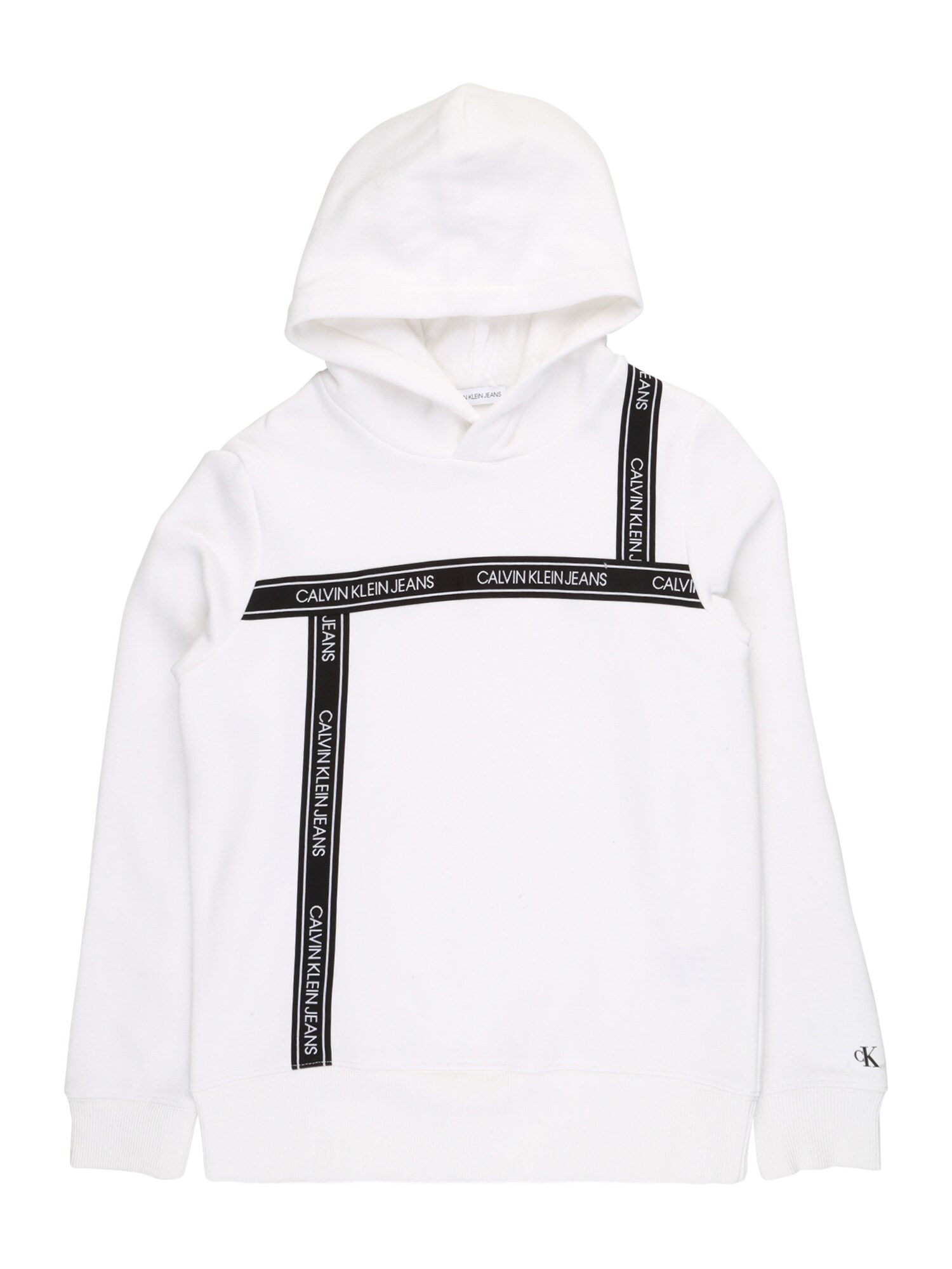 Calvin Klein Jeans Megztinis be užsegimo  balta / juoda
