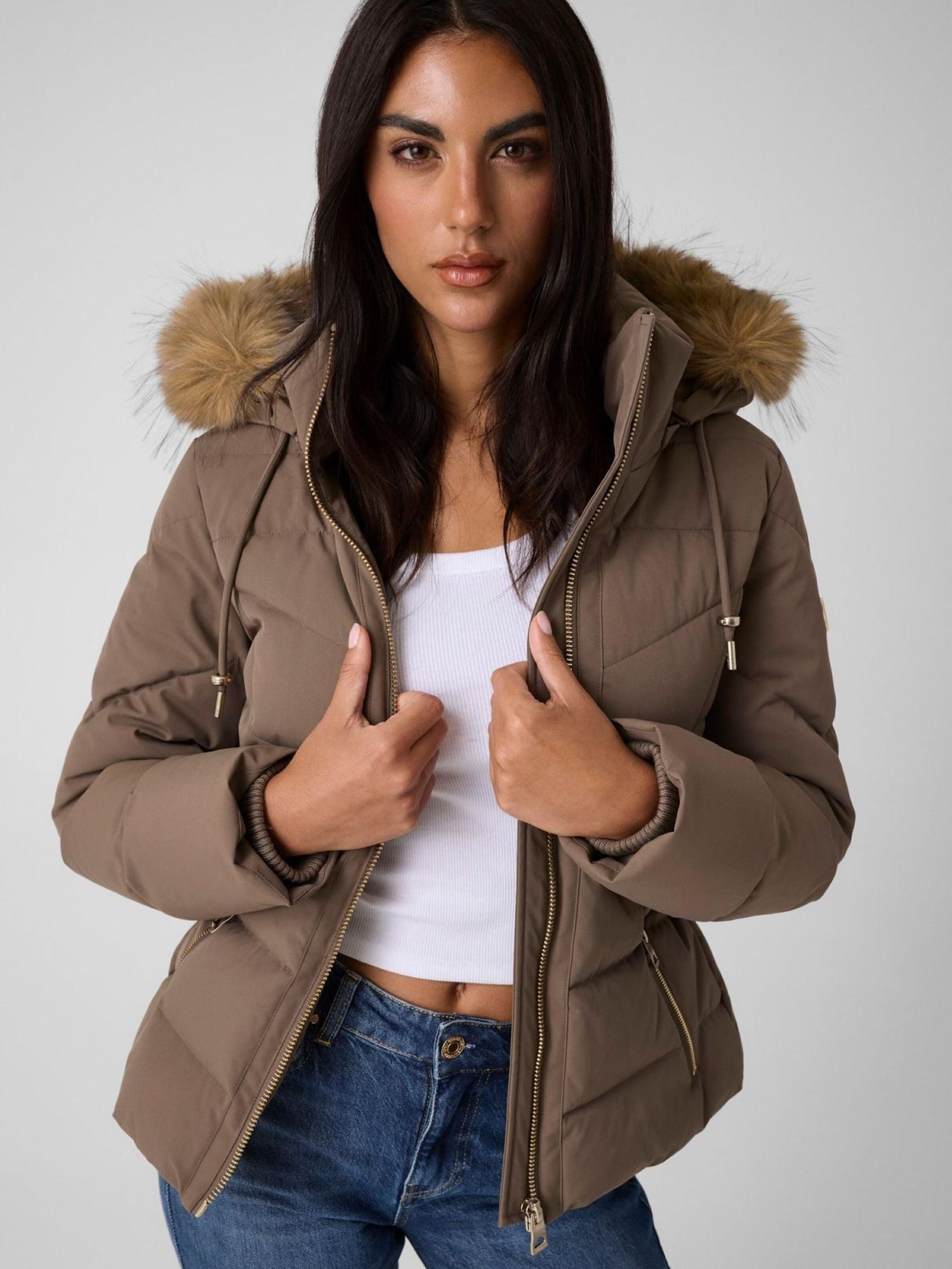 GUESS Chaqueta de invierno 'W6BL58W4197' marrón – imagen 3