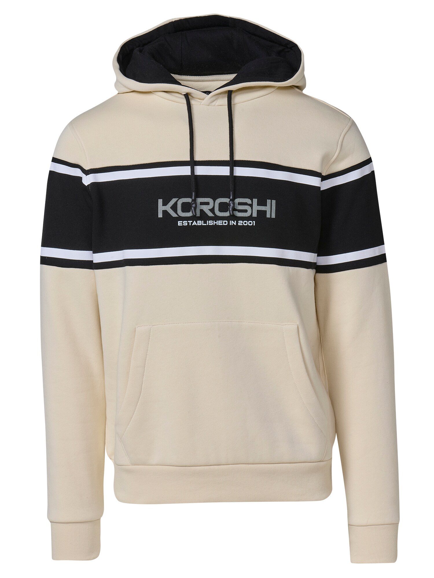 KOROSHI Sweater majica  siva / crna / prljavo bijela