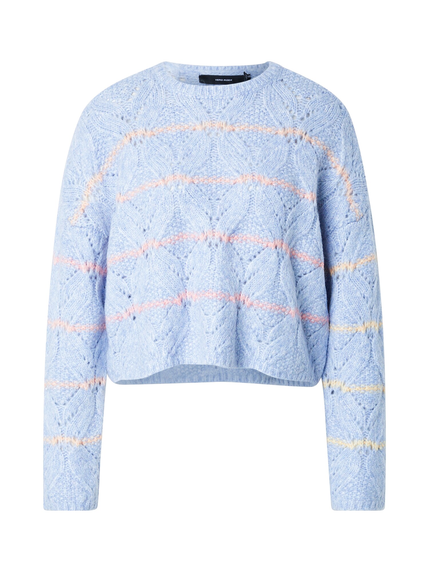 VERO MODA Jersey 'VMNew Hatty' azul claro / amarillo / verde claro / naranja pastel