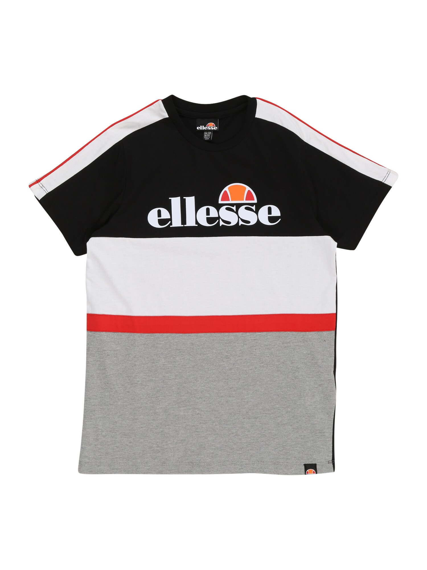 ELLESSE Marškinėliai 'Ardinta'  margai pilka / juoda / balta / raudona