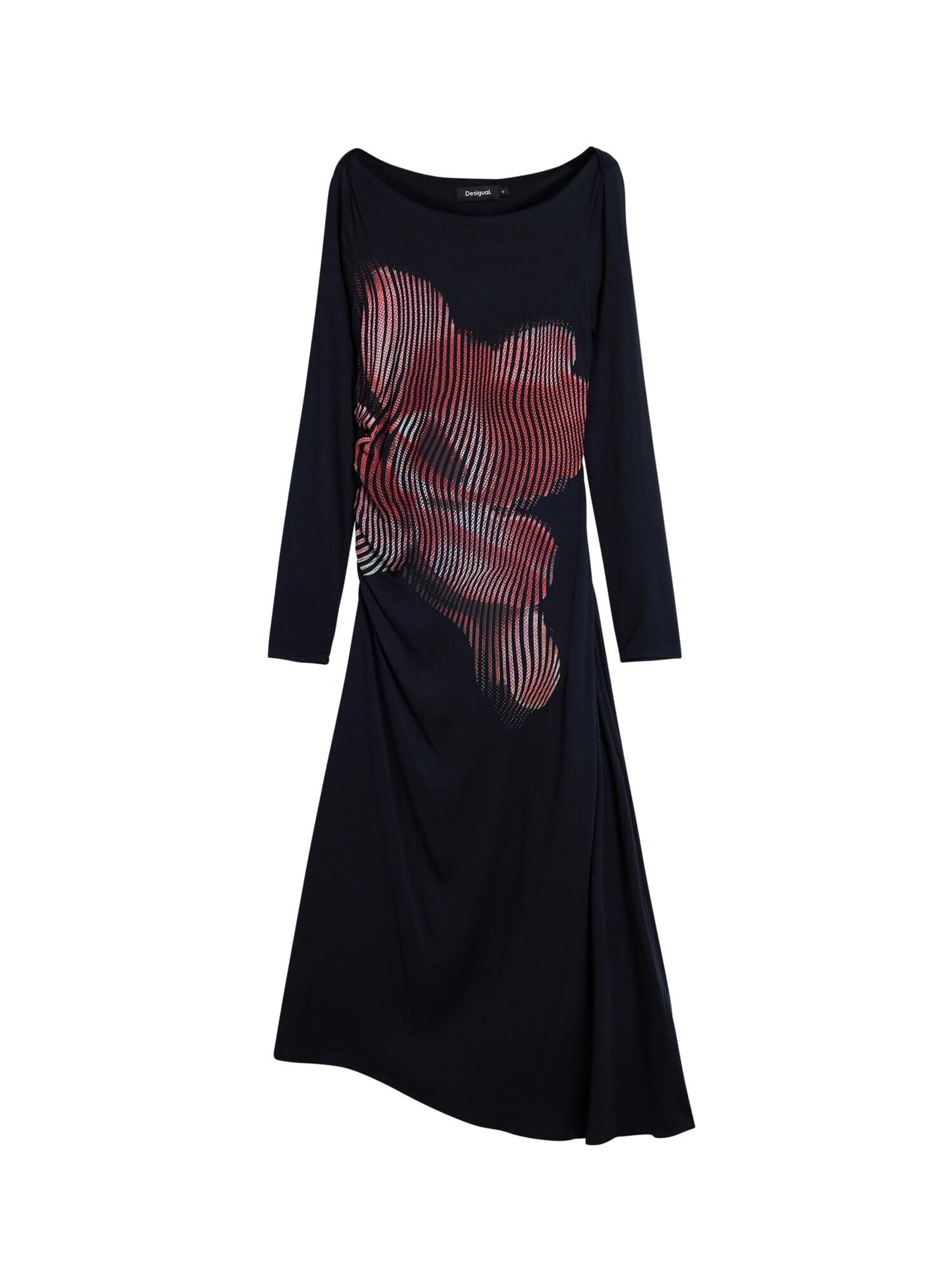 Desigual Rochie  roșu rodie / negru / alb coajă de ou