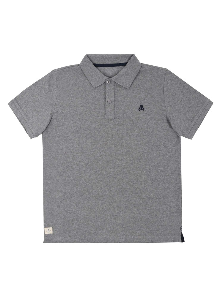 Scalpers Poloshirt Jungen Größe 170/176 grau / schwarz