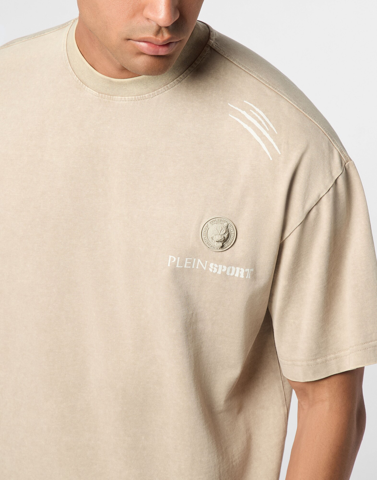 Plein Sport Camiseta  beige / crema – imagen 4