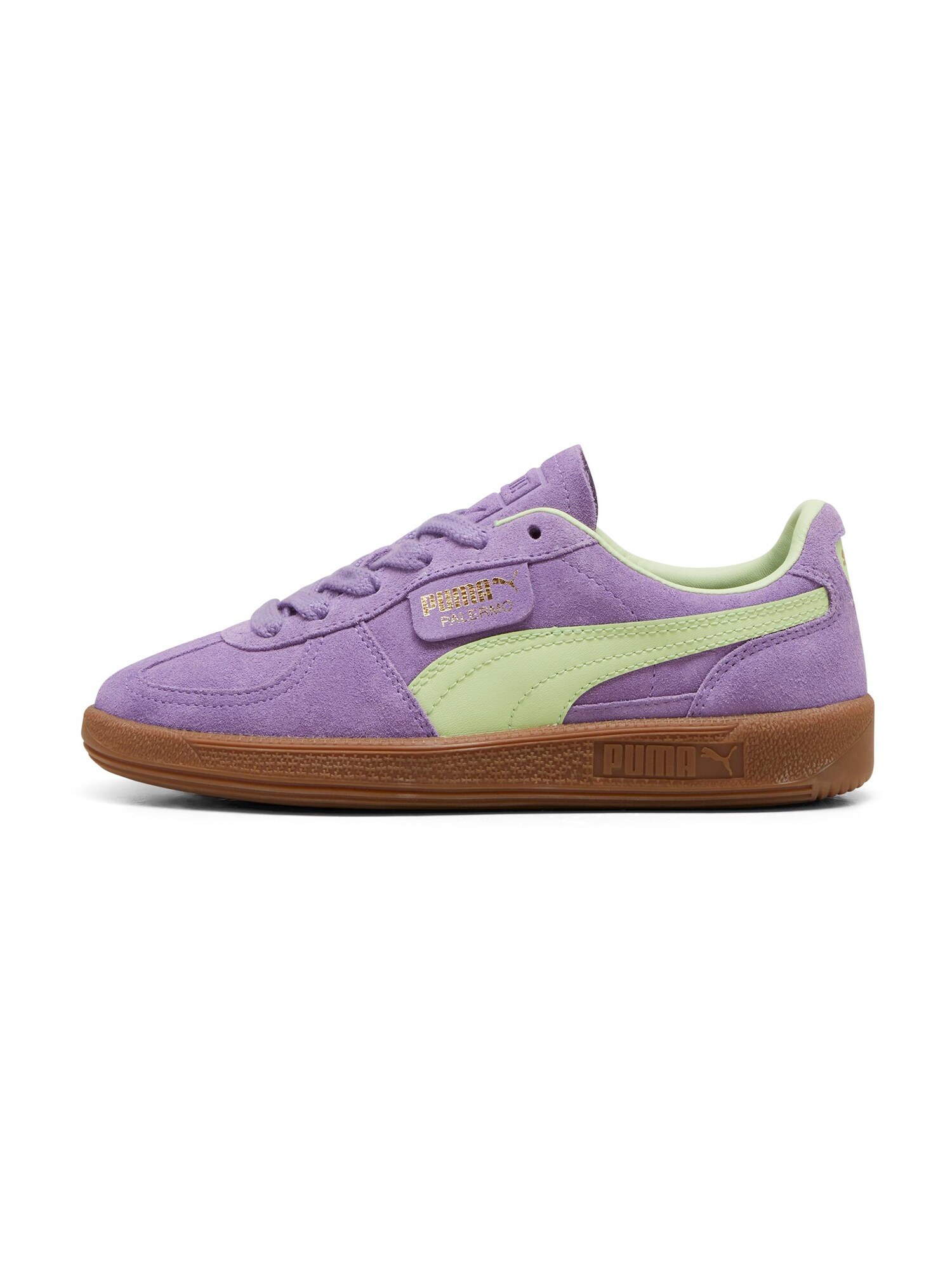 PUMA Tenisky 'Palermo'  zlatá / limetová / levanduľová