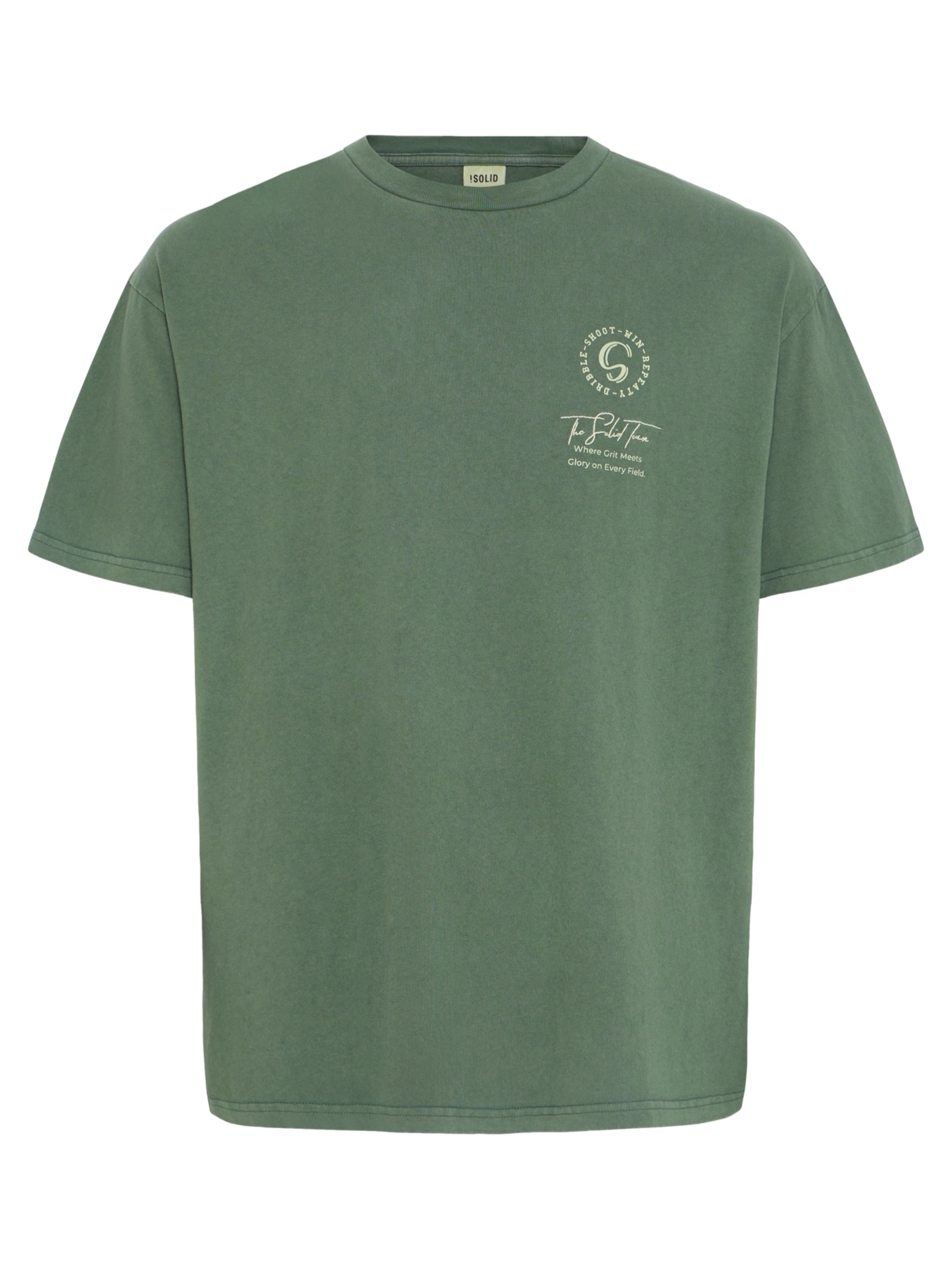!Solid T-shirt 'Sullivan' grön / melon herr