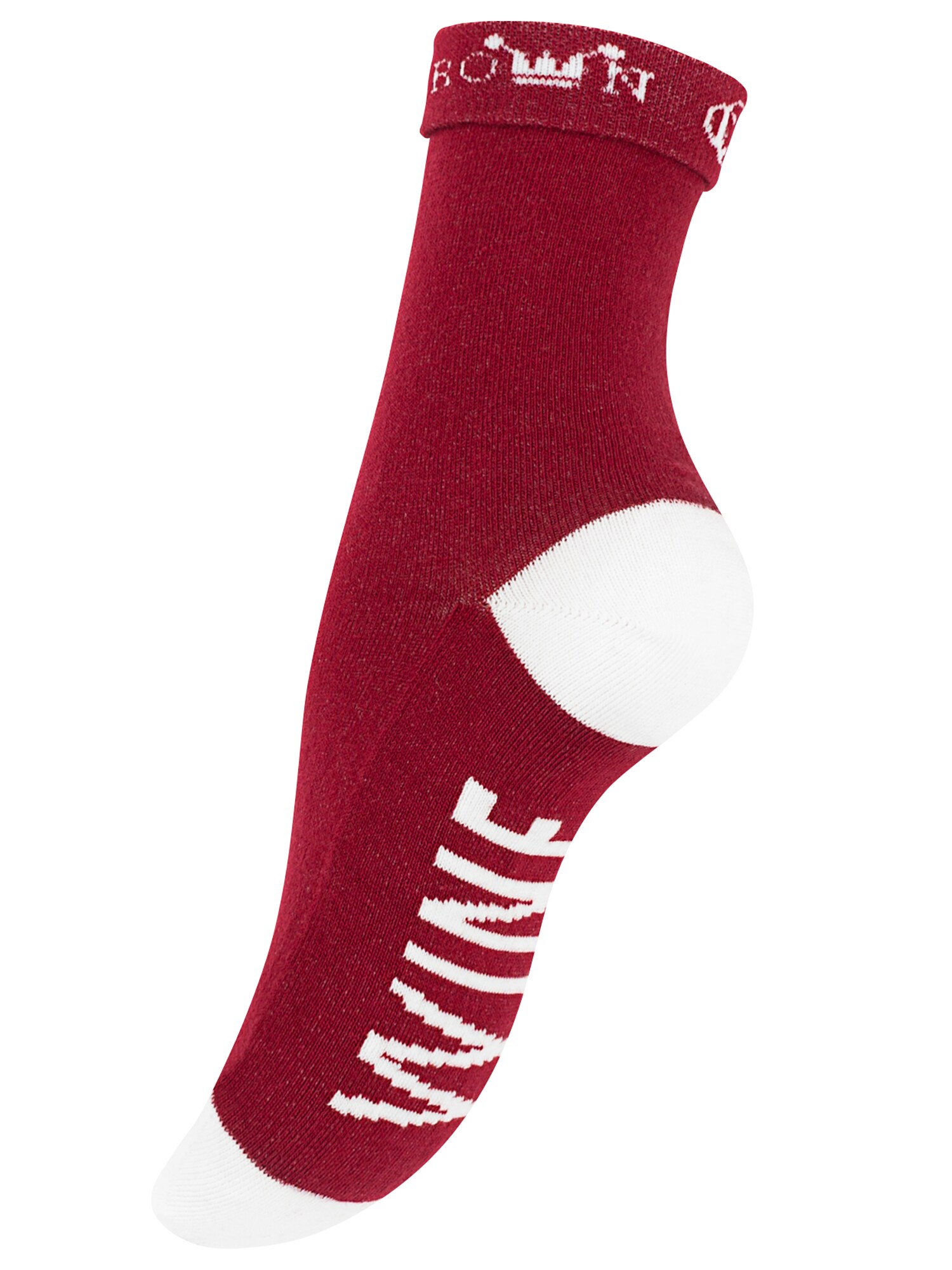 Clark Crown Calcetines  rojo carmesí / blanco