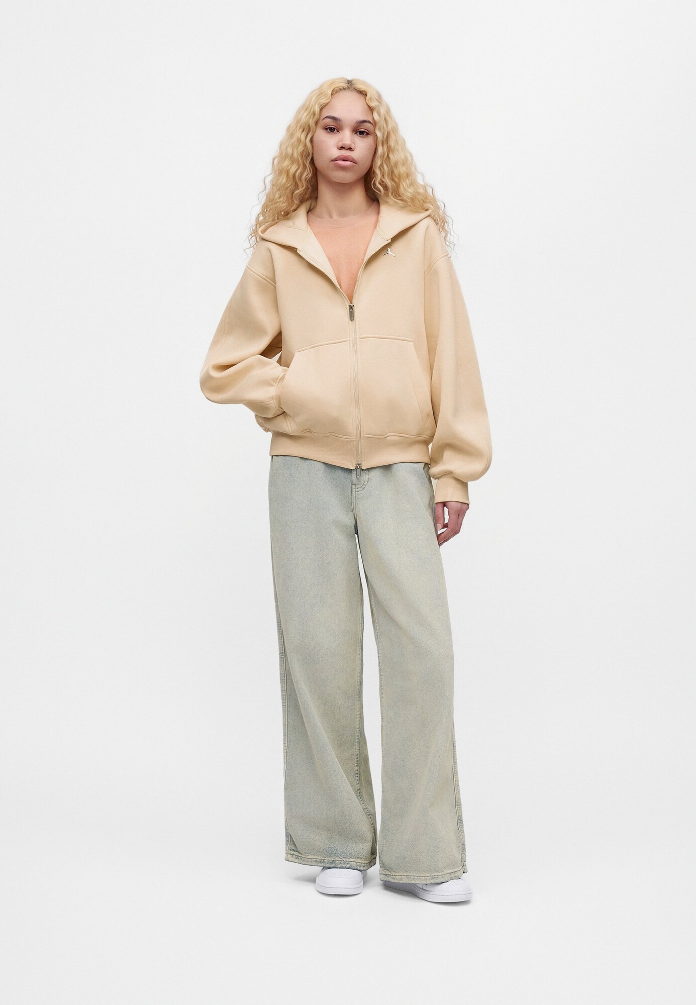 Jordan Sudadera con cremallera 'Brooklyn Fleece'  beige – imagen 3