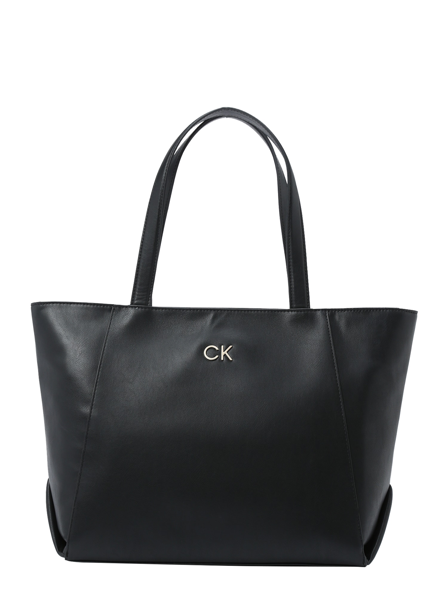 Calvin Klein Pirkinių krepšys juoda / sidabrinė