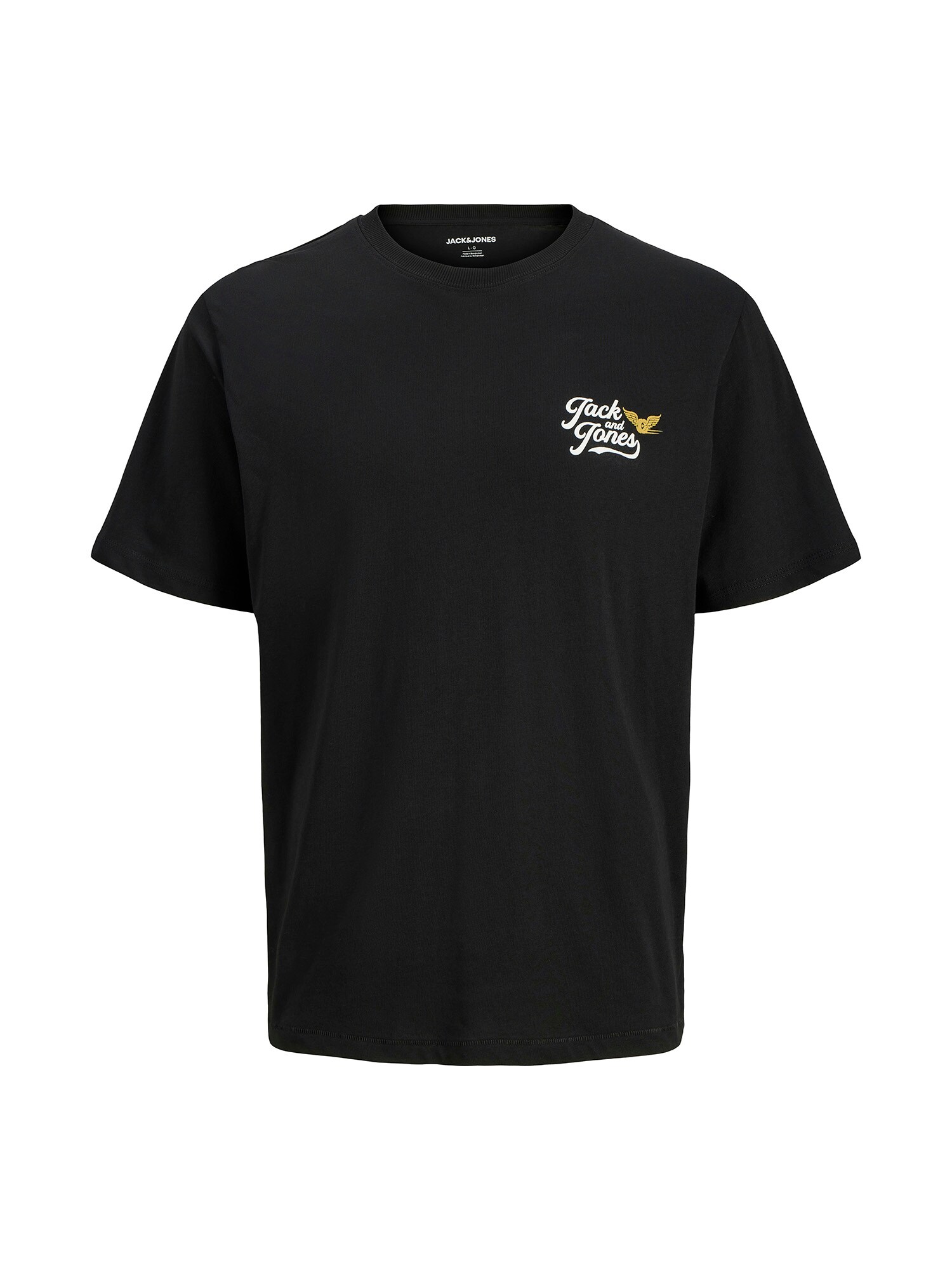 JACK & JONES Camiseta 'JJLEGEND' amarillo / negro / blanco