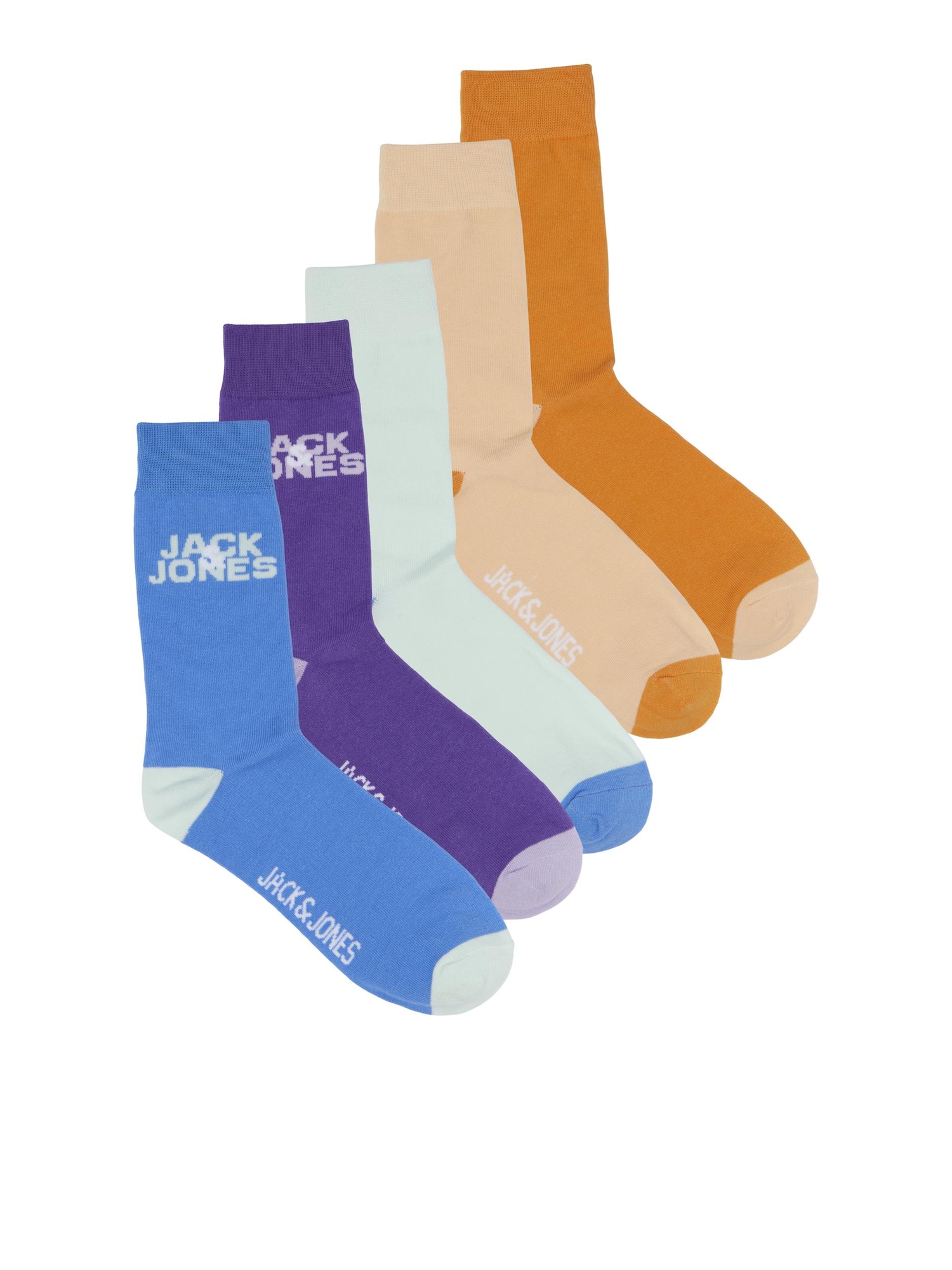 JACK & JONES Čarape 'KONGA'  kraljevsko plava / pastelno plava / tamno ljubičasta / narančasta / marelica