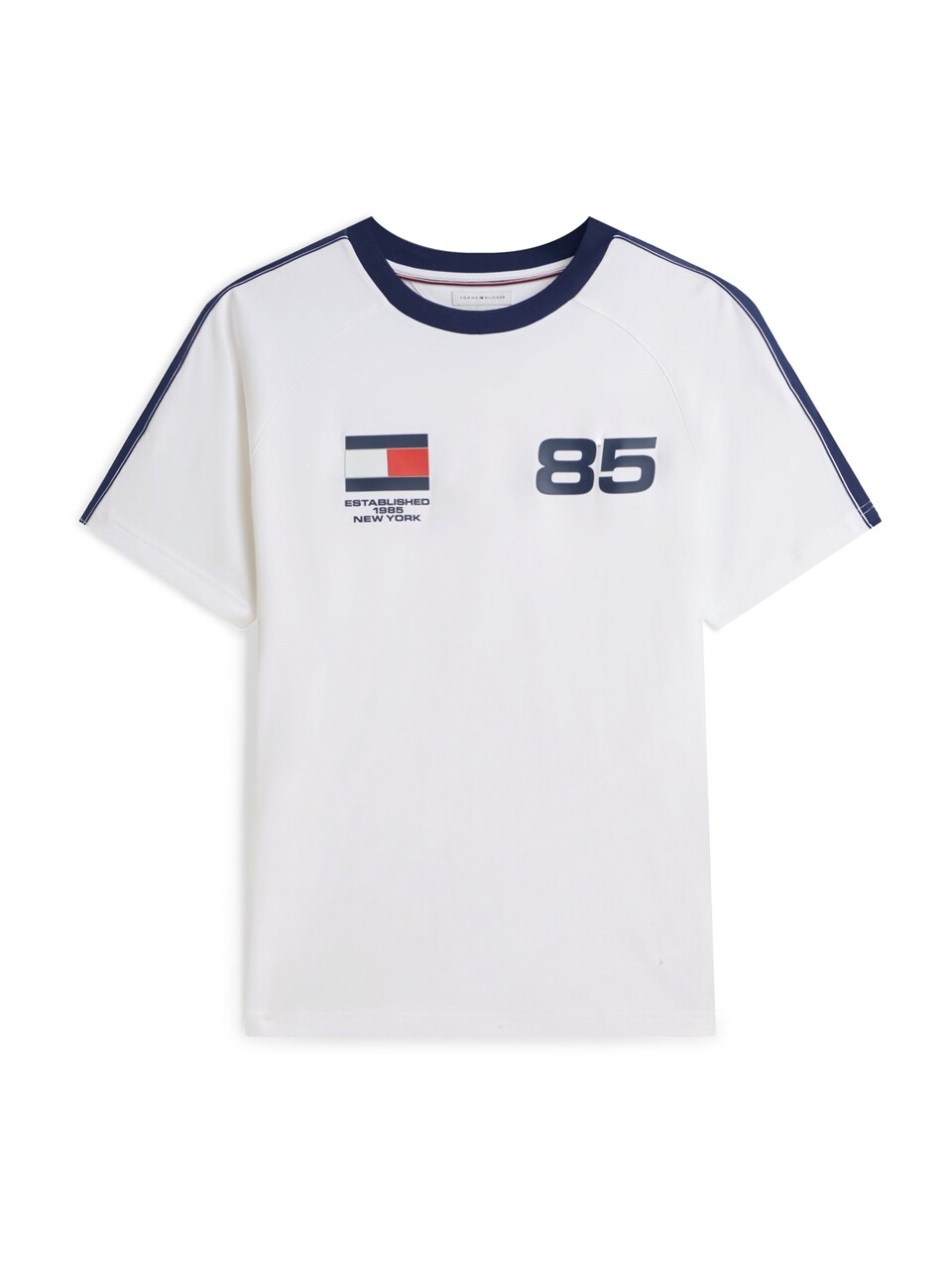 T-shirt 'Relaxed' marinblå / knallröd