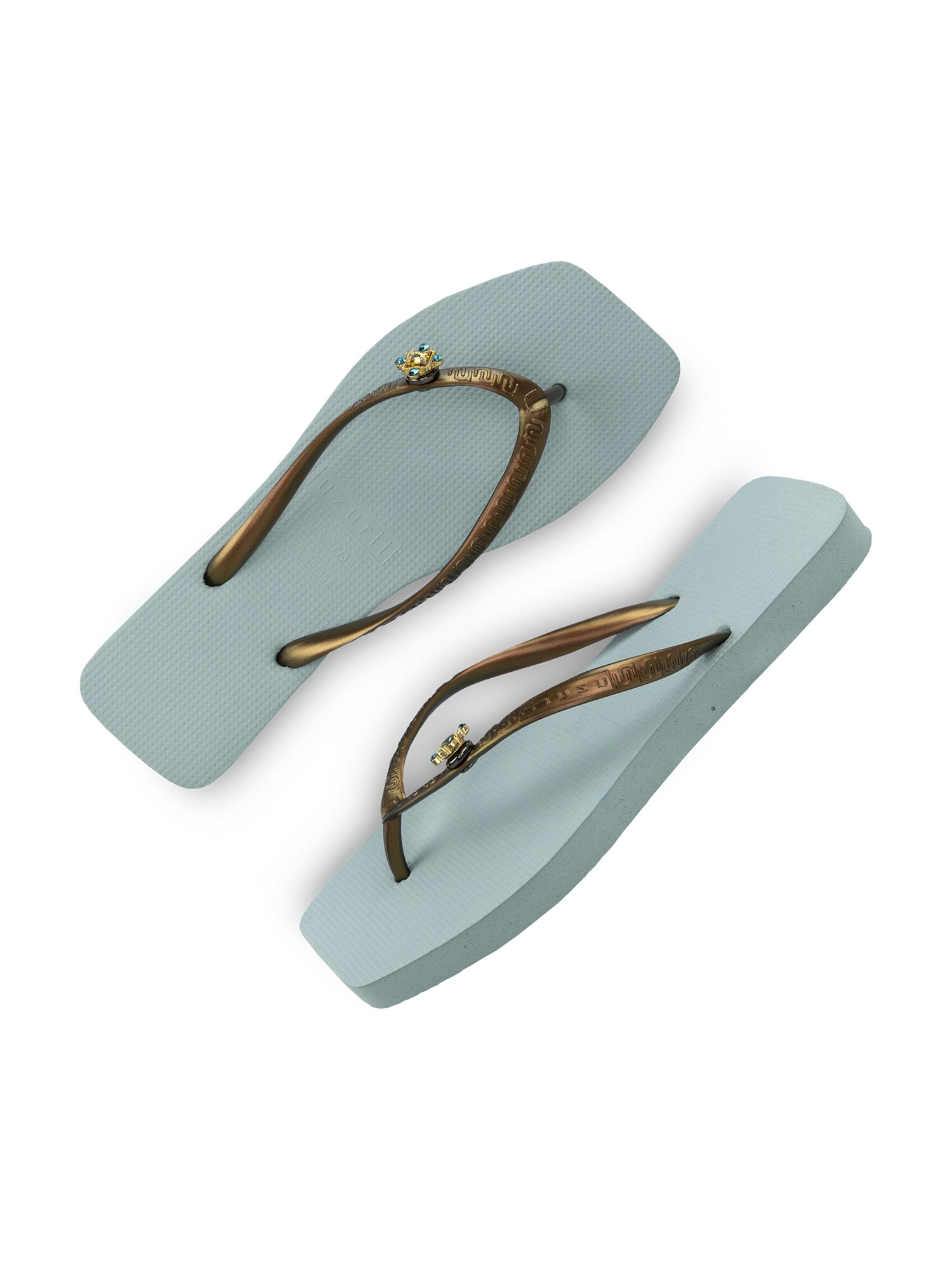 Thumbnail - Uzurii Luxury Footwear Zehentrenner Beach  Azul