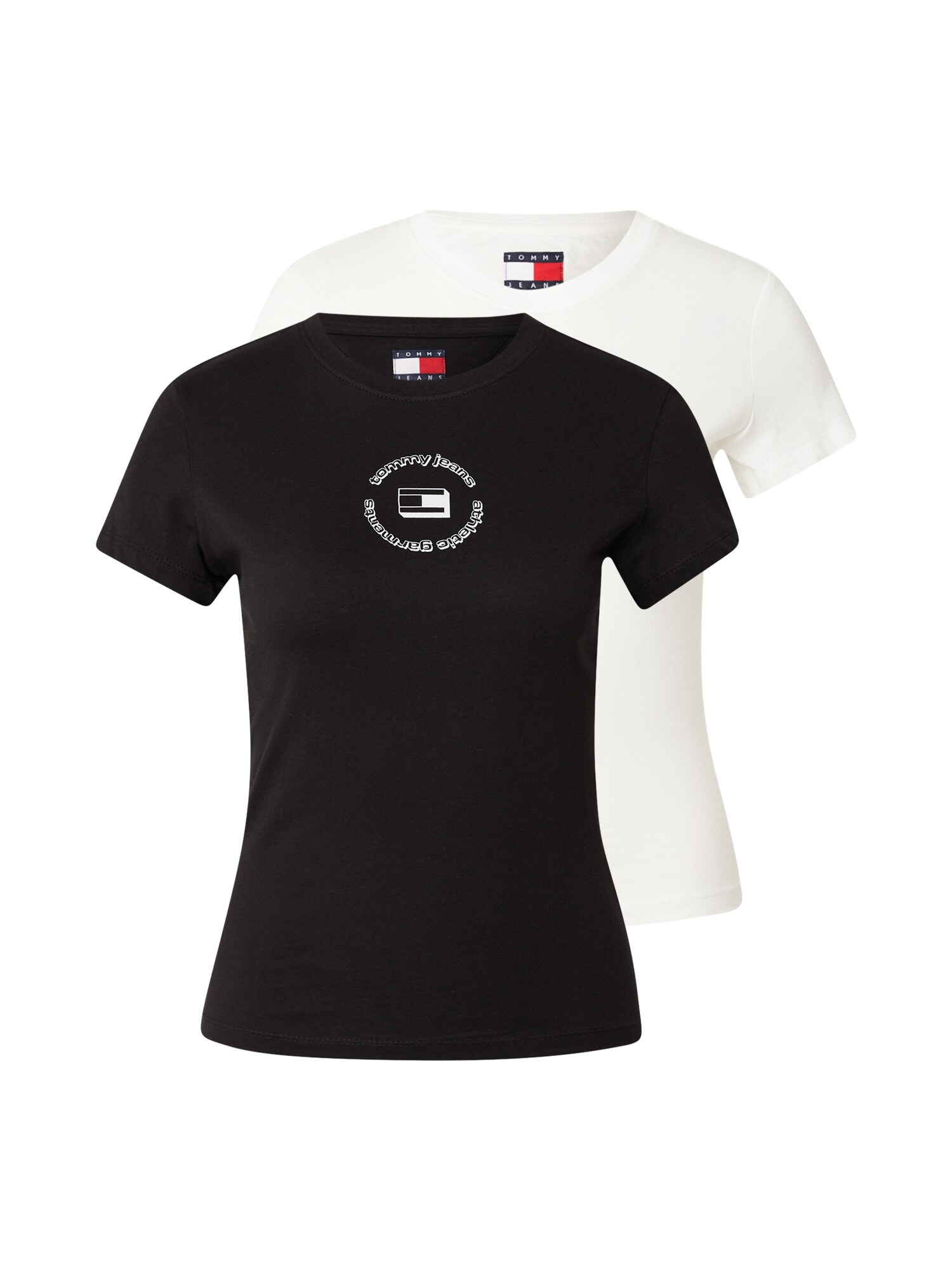 Tommy Jeans Majica 'Ess'  crna / bijela