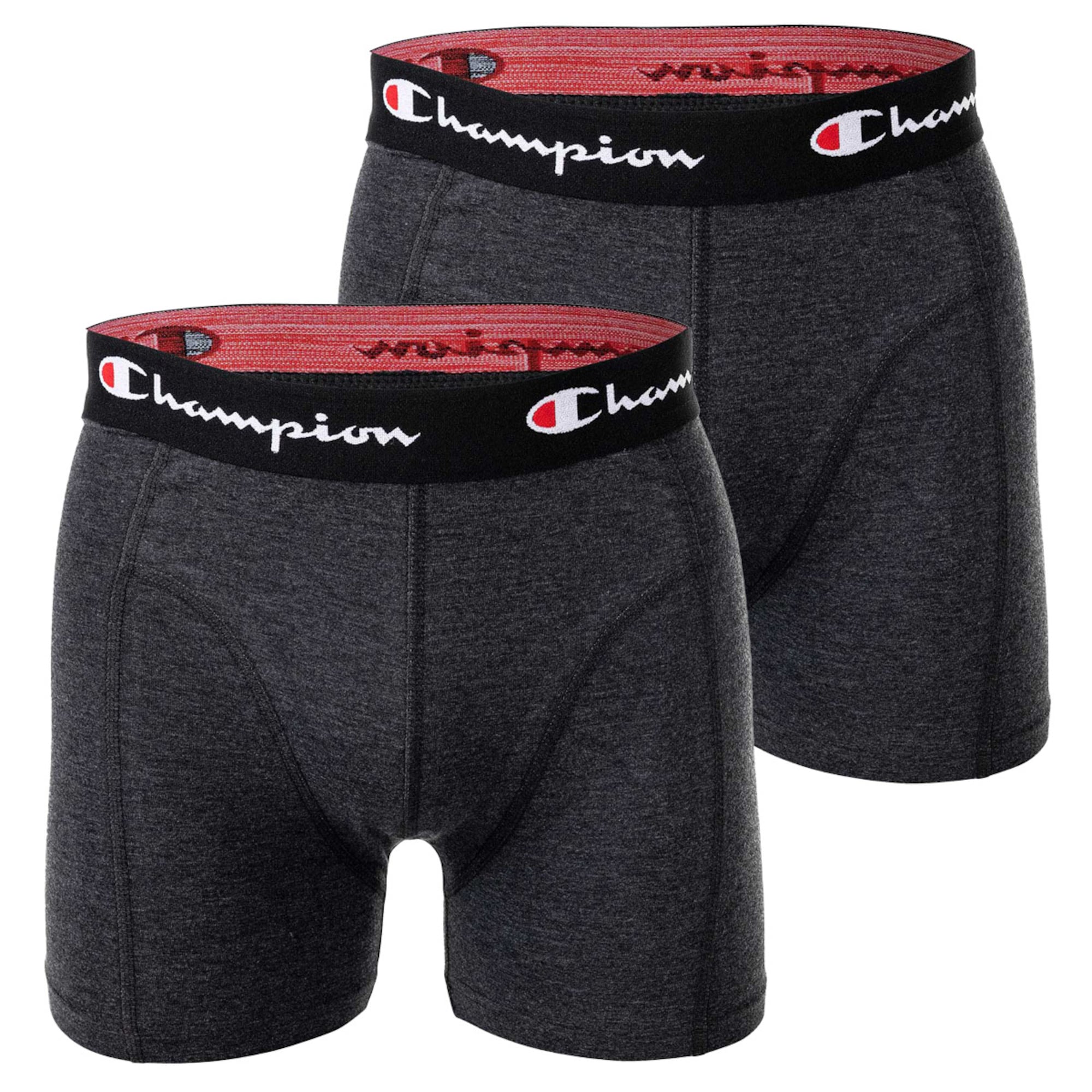 Champion Authentic Athletic Apparel Boxeri  gri metalic / roșu / negru / alb