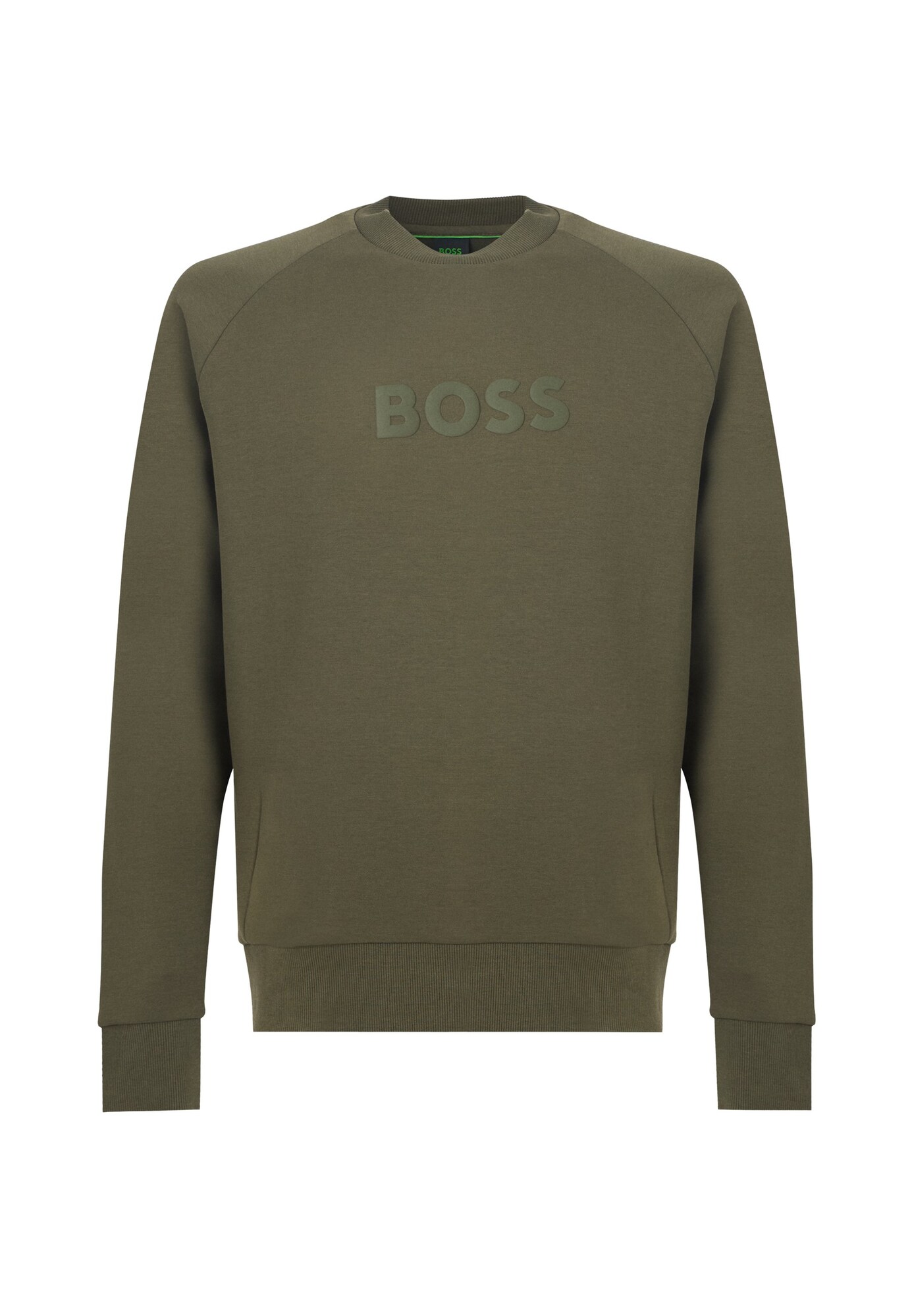 BOSS Bluză de molton Salbo oliv / verde jad