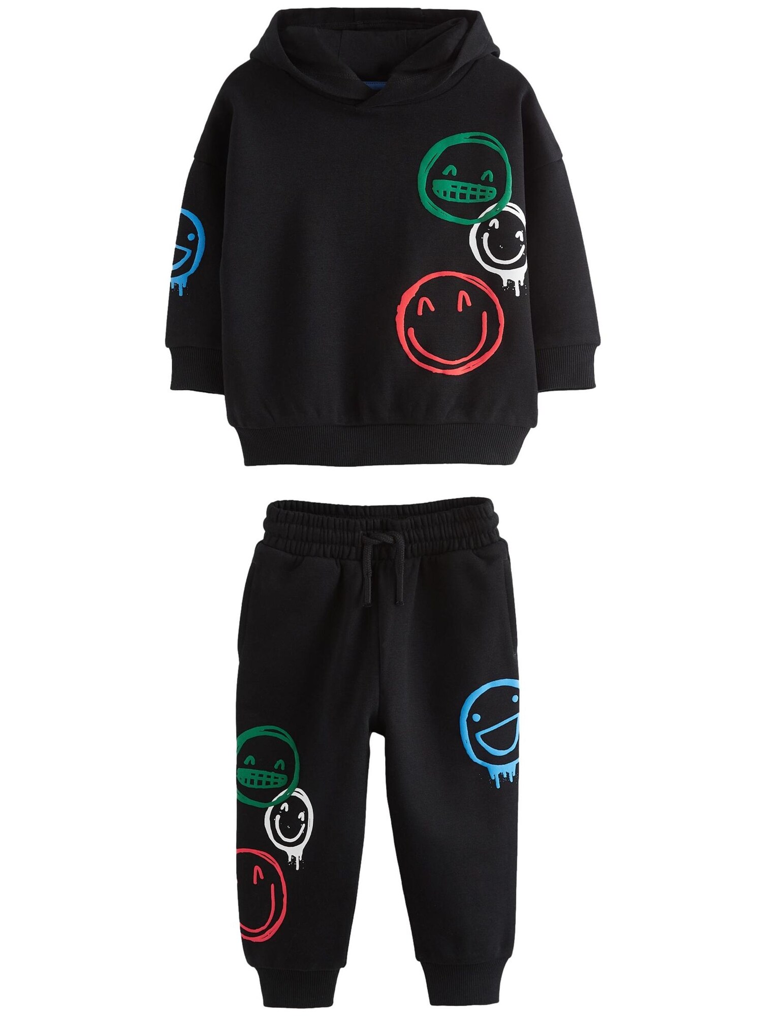 Next Set  albastru deschis / verde închis / roșu pastel / negru / alb