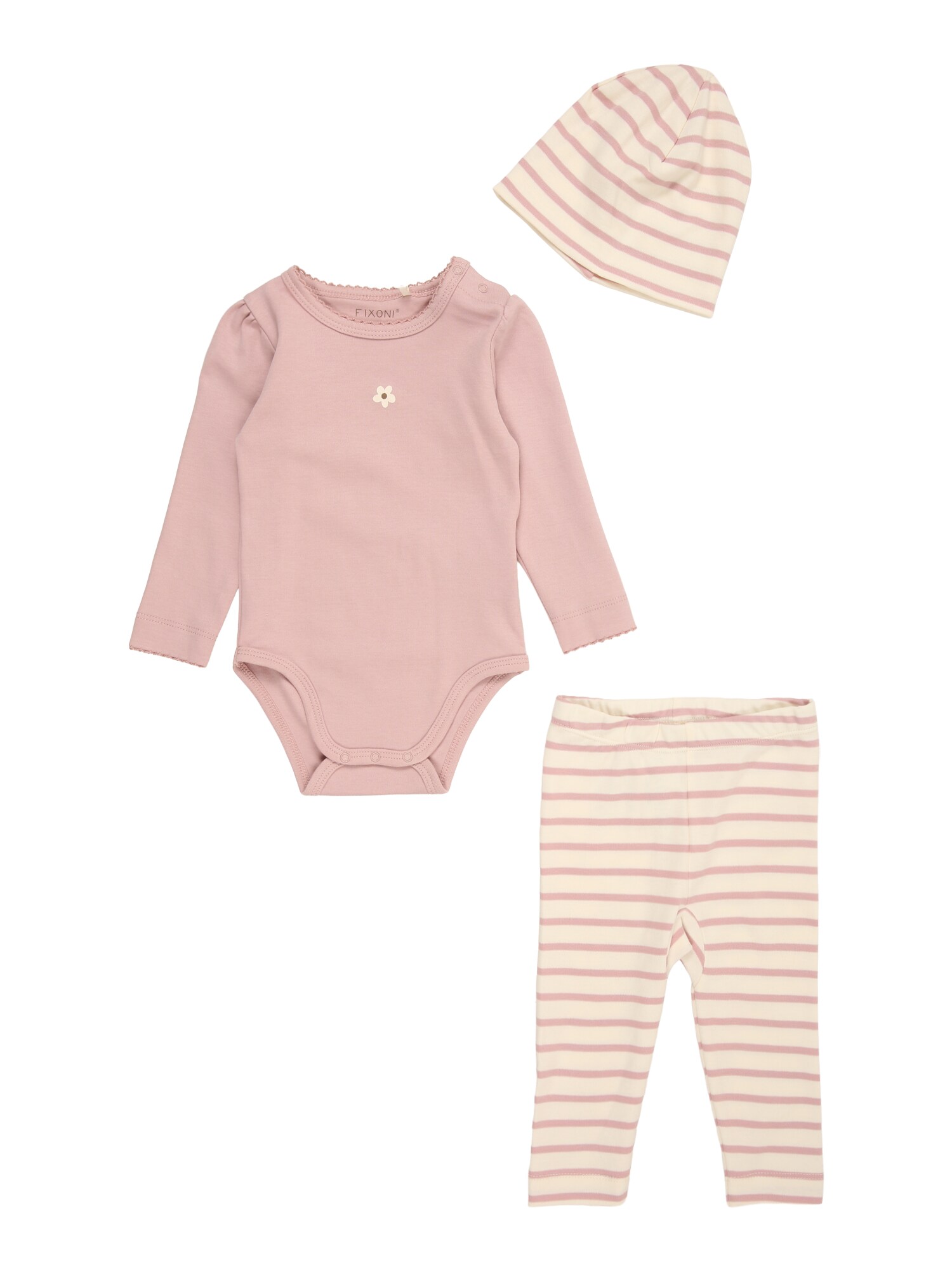 Fixoni Set  gri taupe / rosé