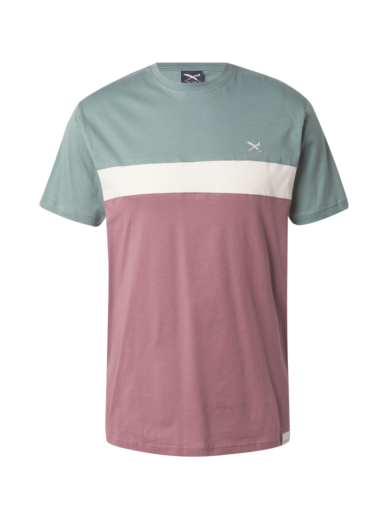 Iriedaily Tricou Court  verde / mauve / alb / alb murdar