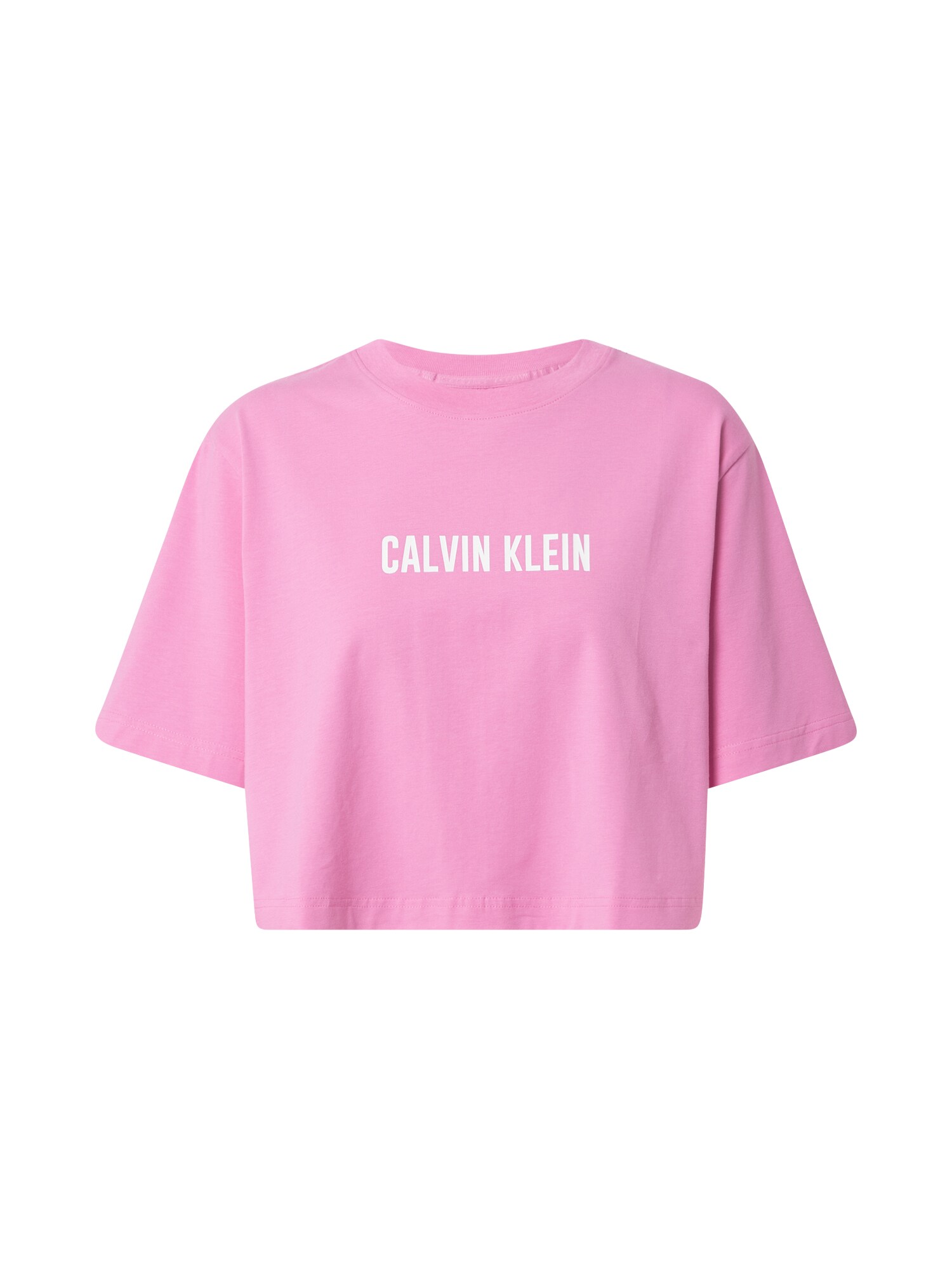 Calvin Klein Performance Sportiniai marškinėliai  balta / rožinė