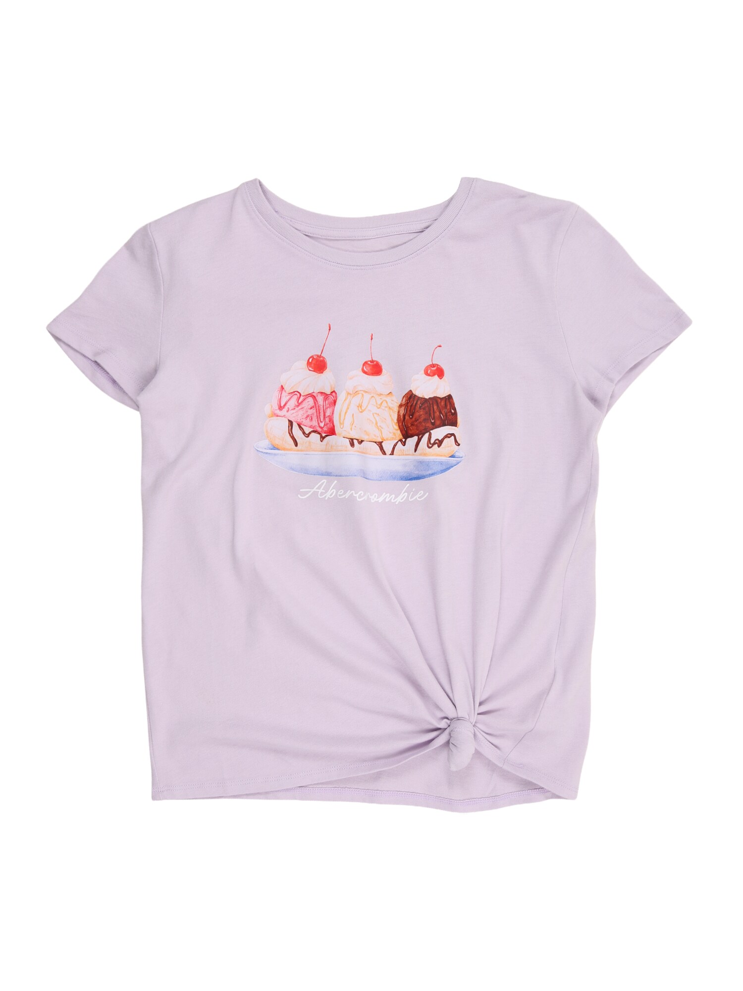 Abercrombie & Fitch Tricou  bej deschis / maro / mov liliachiu / roșu