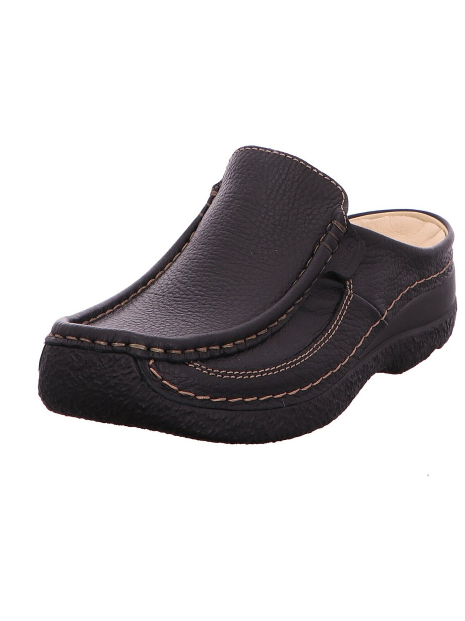 Wolky Muiltjes 'Pantolette Damen 620270 Glattleder In Schwarz' Zwart