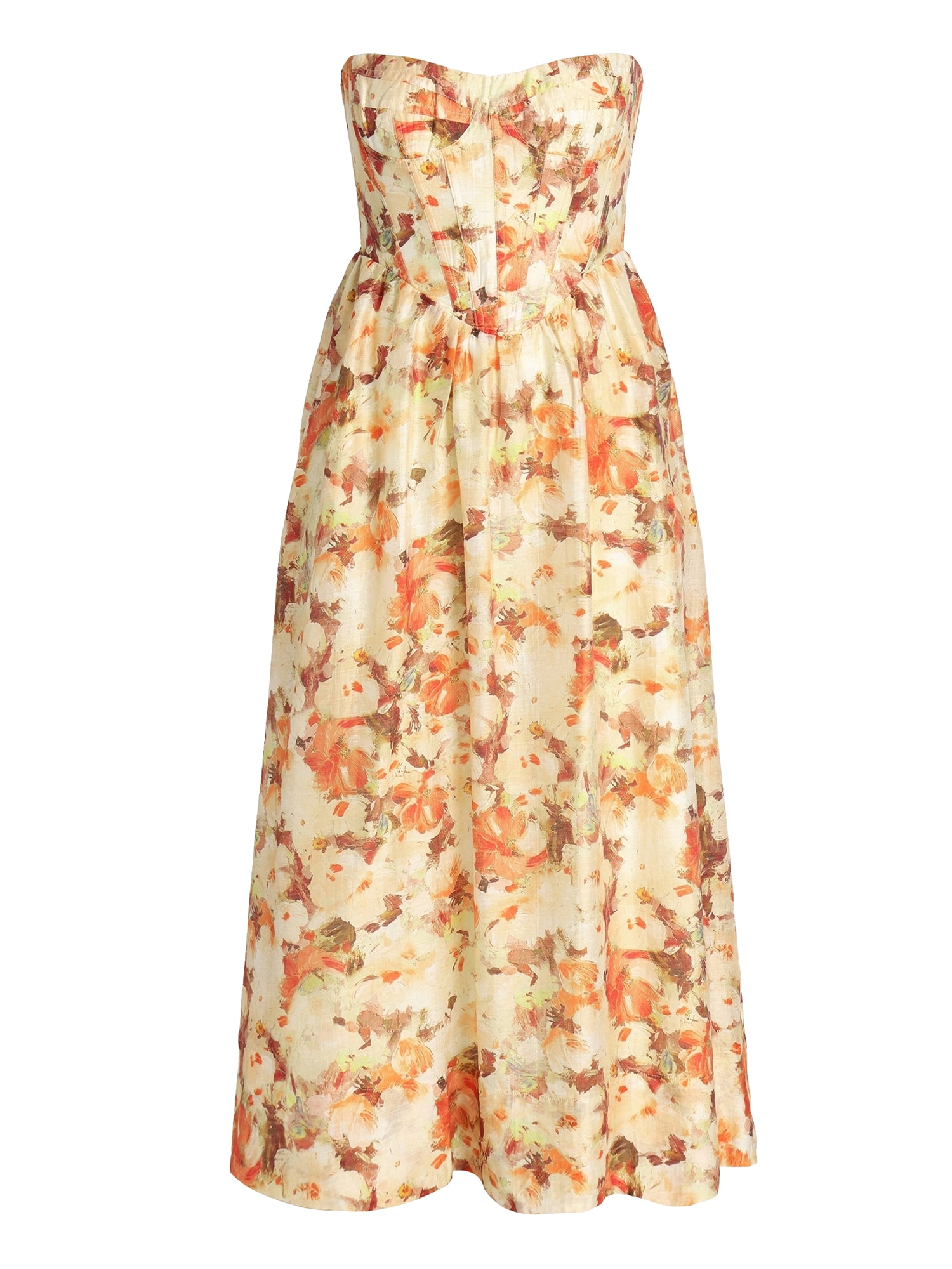 Bardot Rochie LOLA galben lămâie / portocaliu mandarină / portocaliu homar / portocaliu pastel