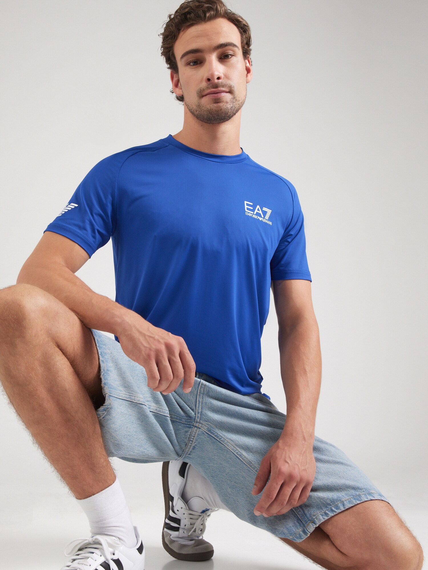 EA7 Emporio Armani Funkcionális felső  kék / fehér termék 2. képe
