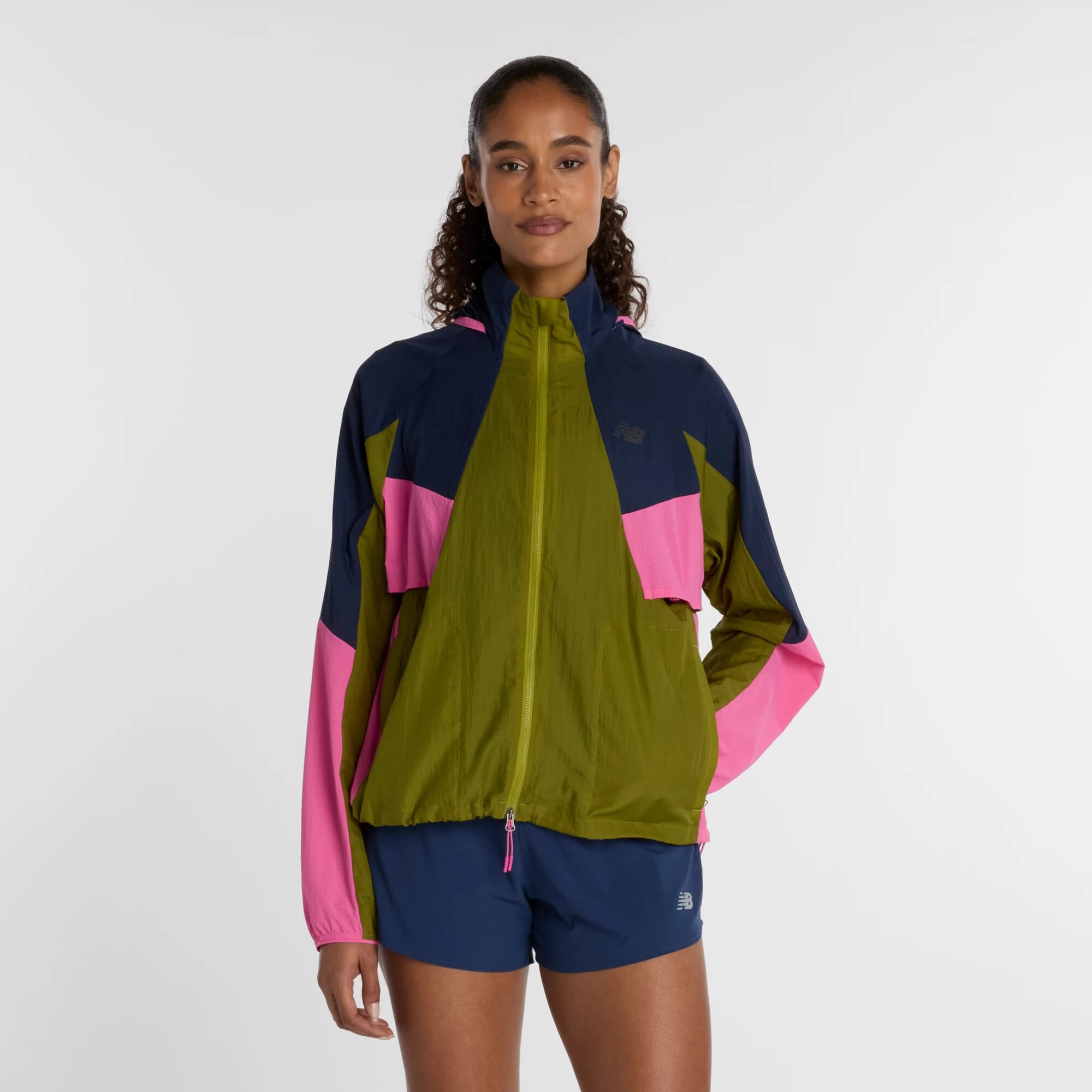 new balance Chaqueta deportiva  marino / verde / rosa