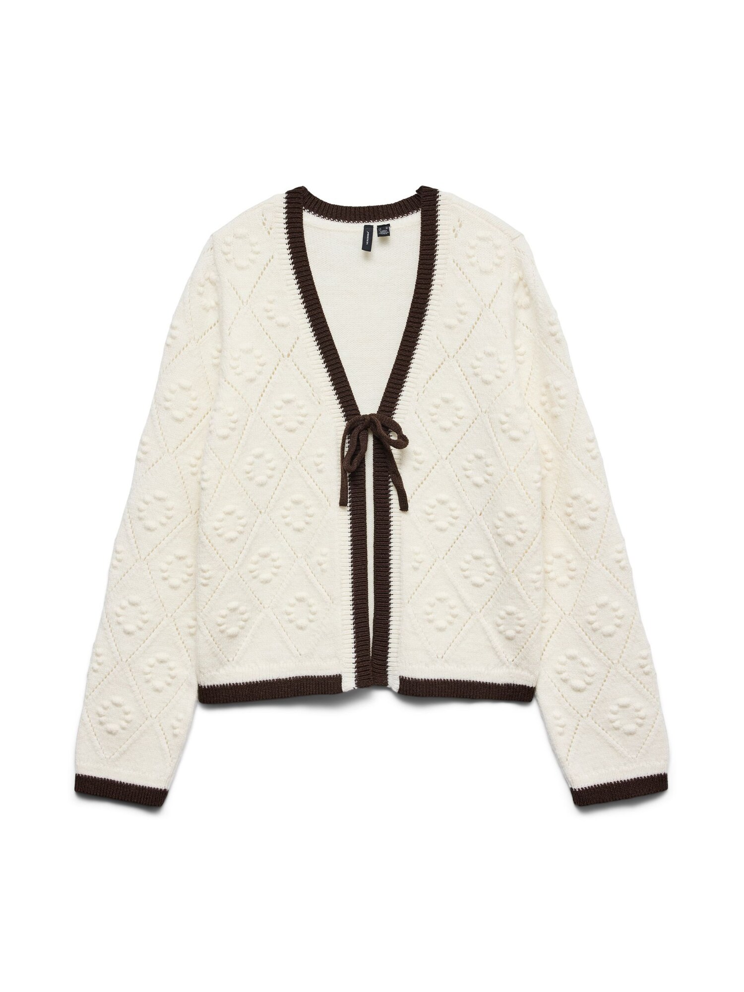 VERO MODA Cárdigan 'Becca'  negro / blanco
