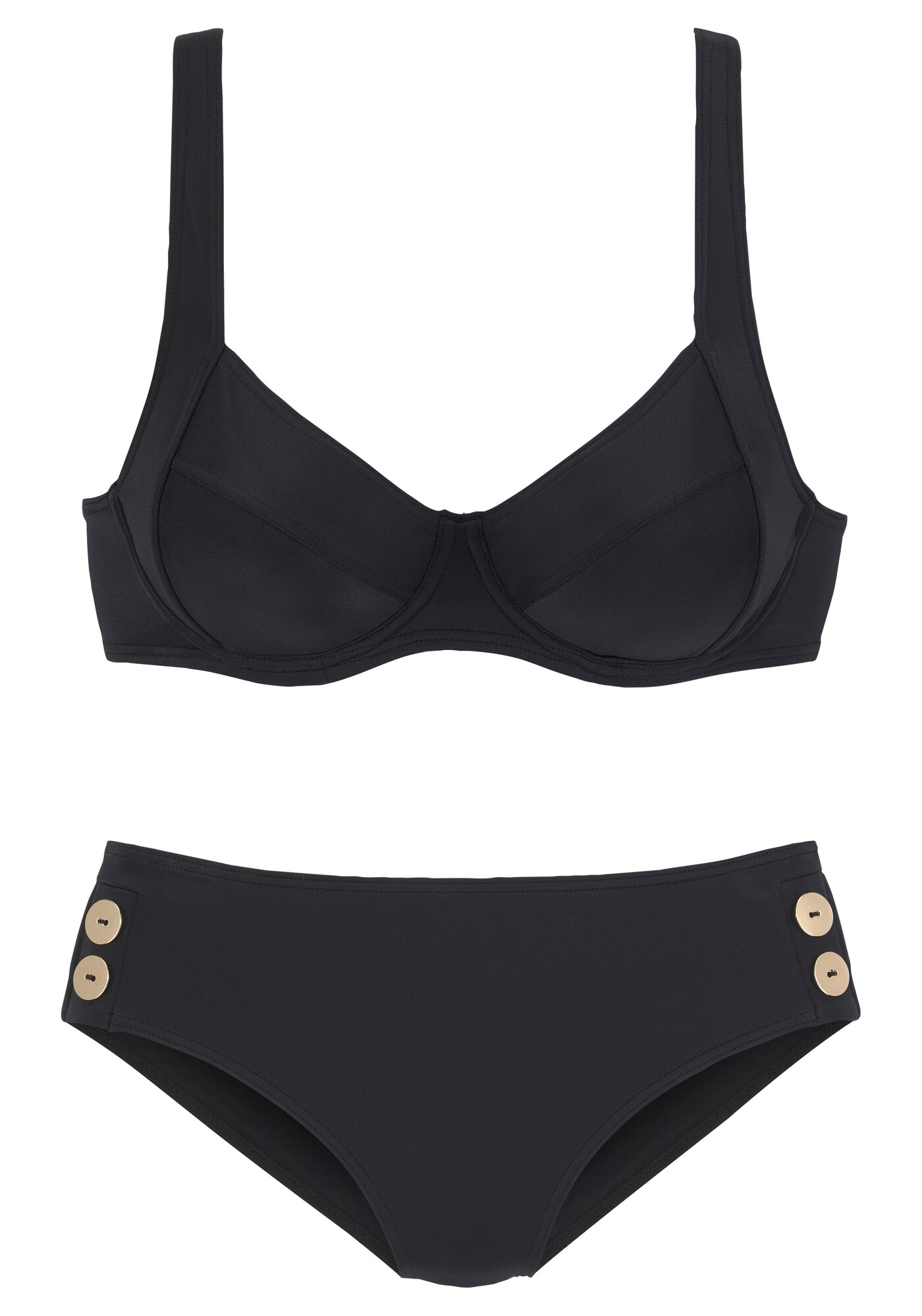 VIVANCE Bikinis smėlio spalva / juoda