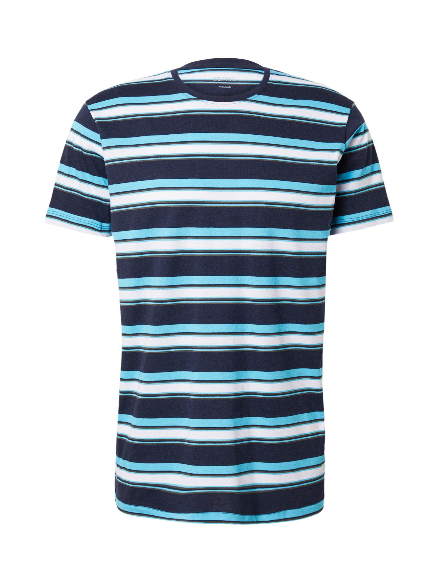ESPRIT Тениска 'Sus'  нейви синьо / аквамарин / тъмносиво / бяло