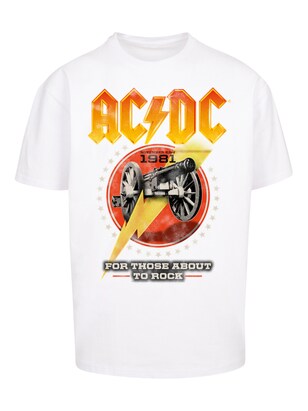 F4NT4STIC Shirt ‘ACDC’ Gemengde kleuren / Wit