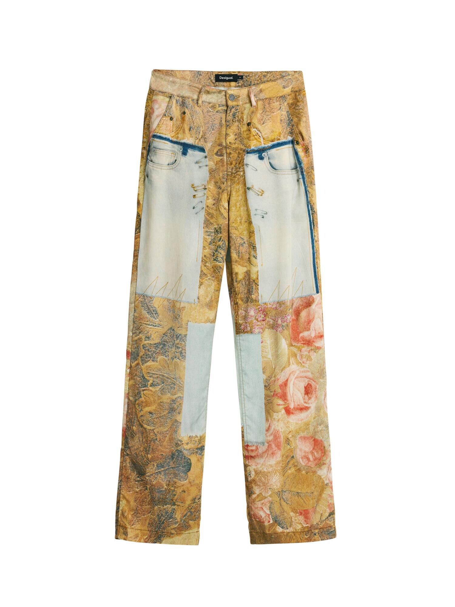 Desigual Pantalón  azul cielo / amarillo / rosa