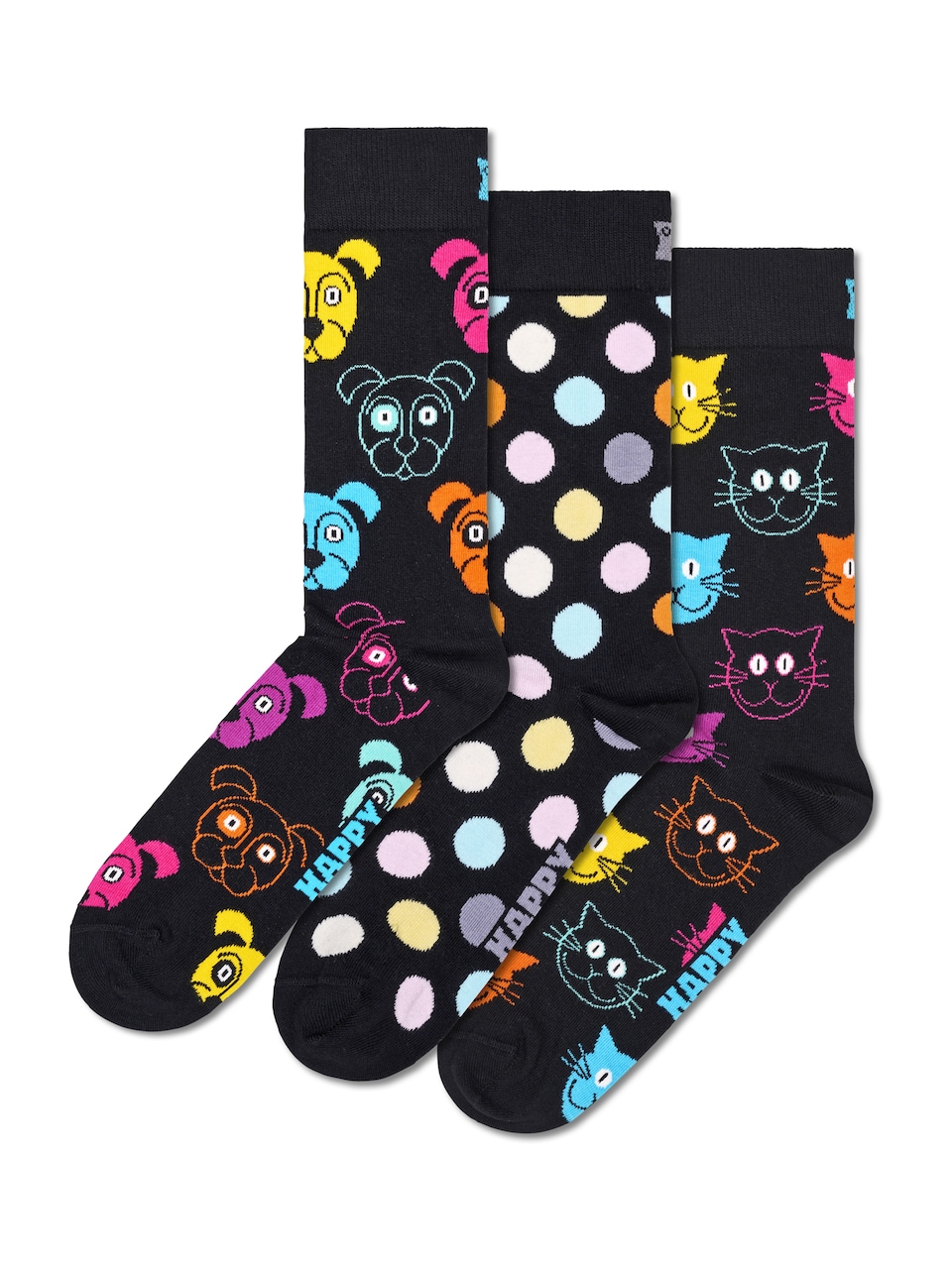 Sockor 'Classic Dog' marinblå / gul / rosa