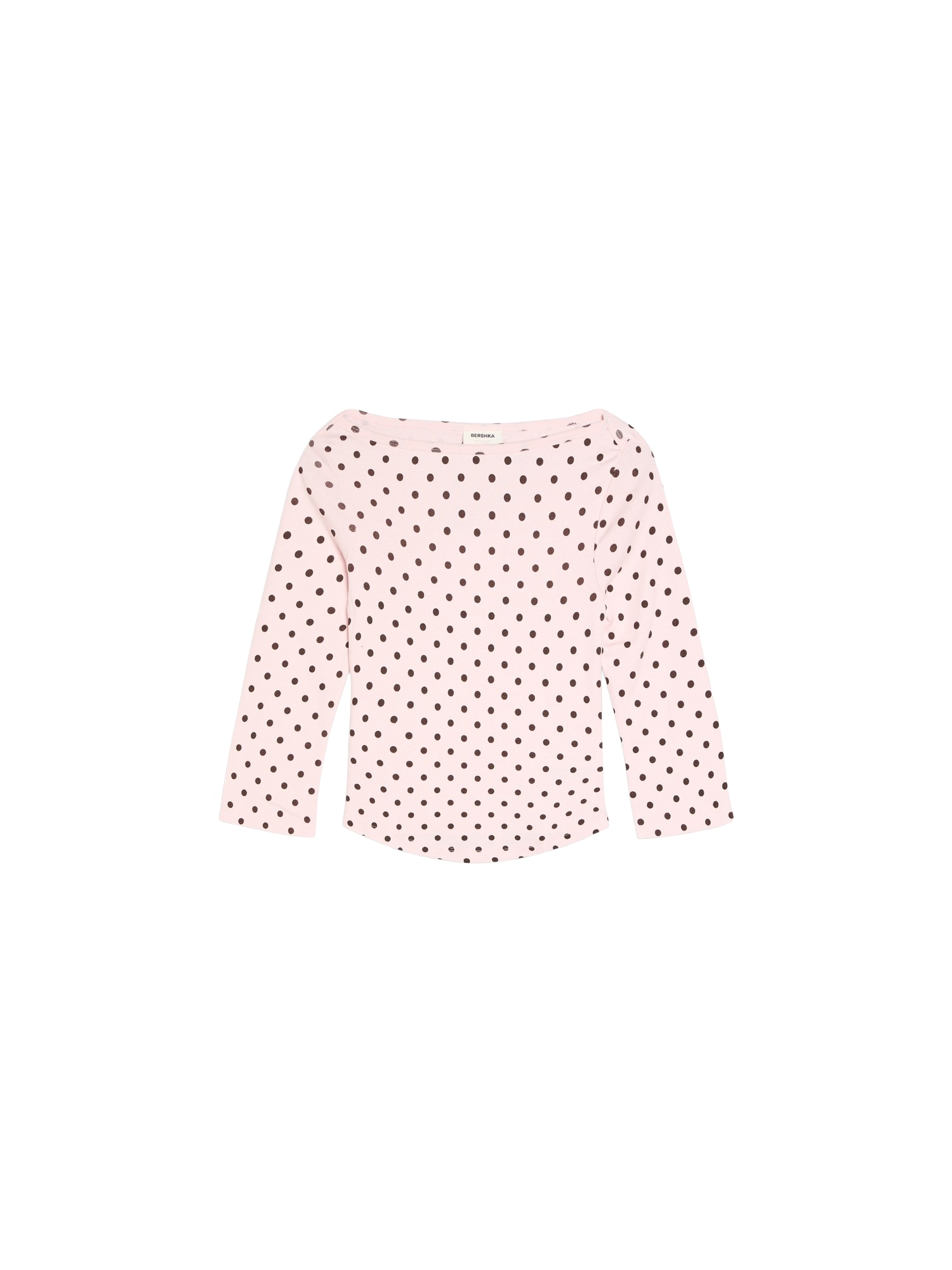 Bershka Tricou maro închis / roz