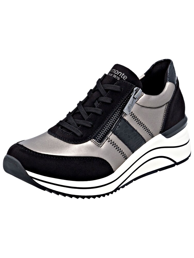REMONTE Sneaker Damen Größe 41 grau / schwarz / silber
