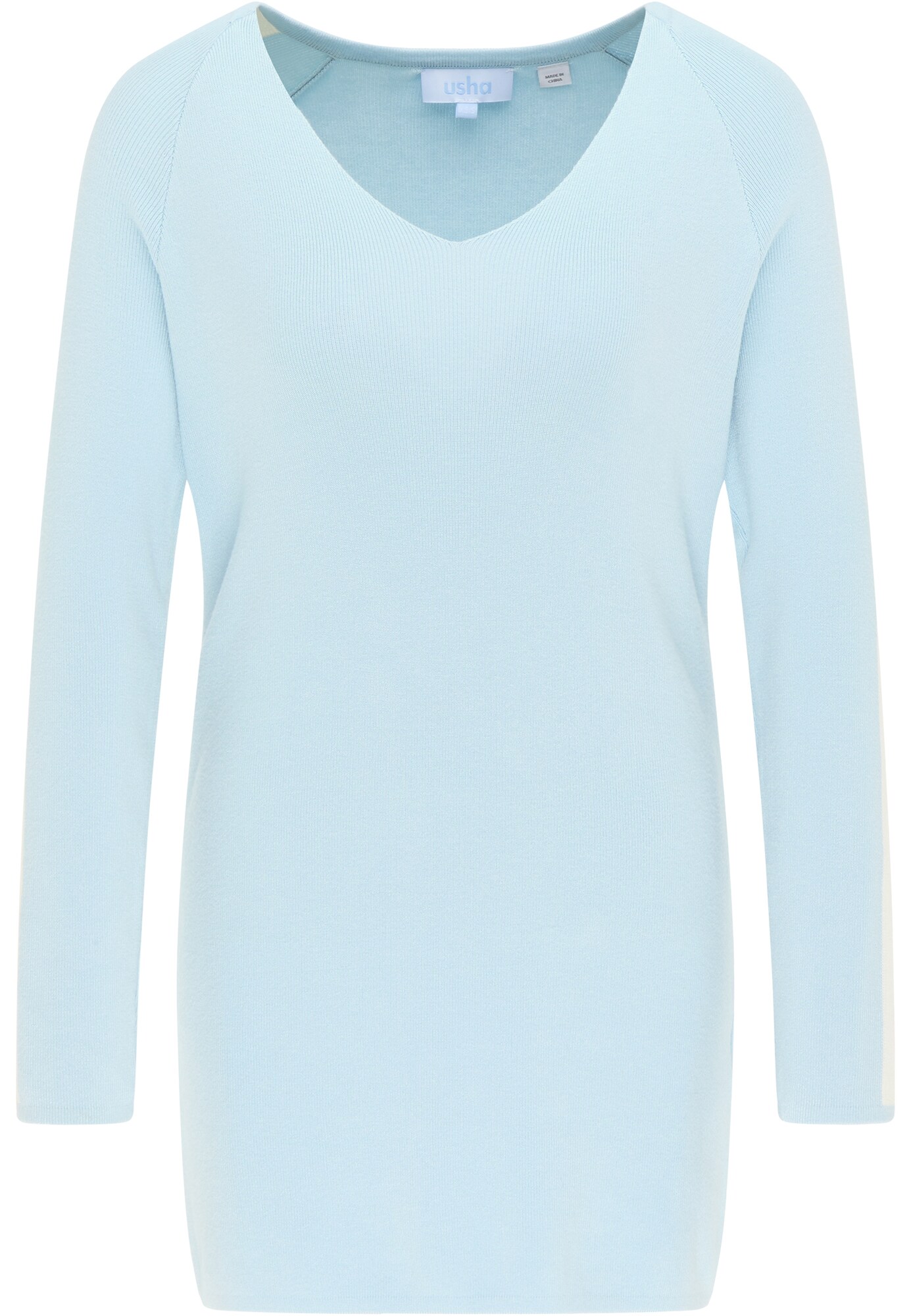 usha BLUE LABEL Pulover  albastru deschis / alb