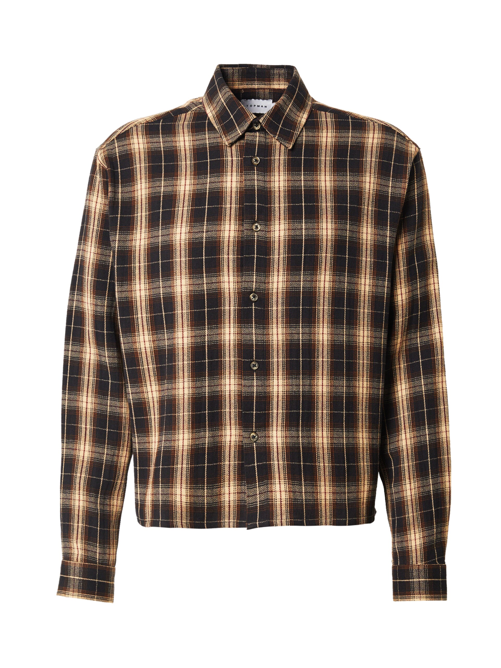 TOPMAN Skjorta chamois / brun herr