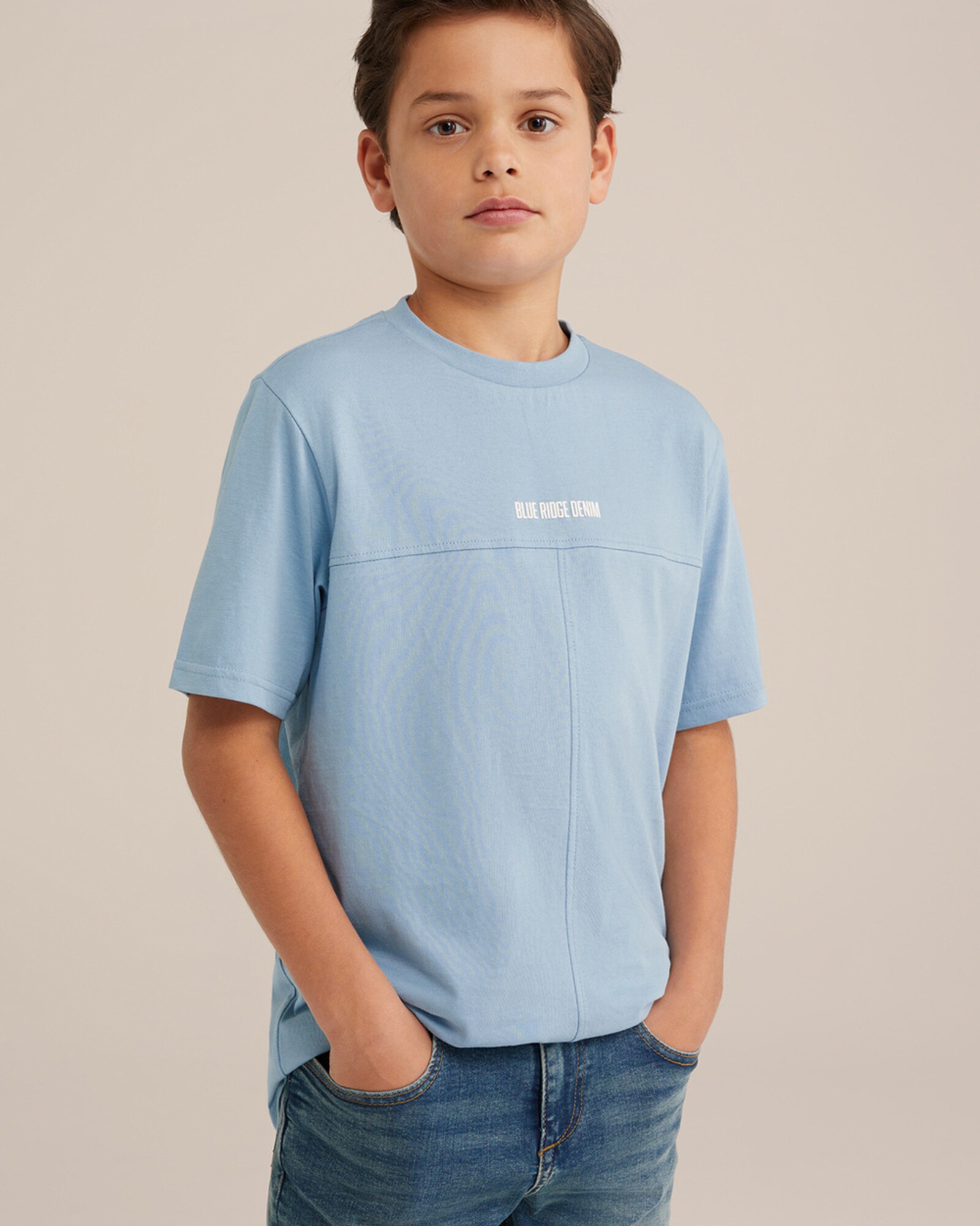 WE Fashion Póló  világoskék / fehér termék 2. képe