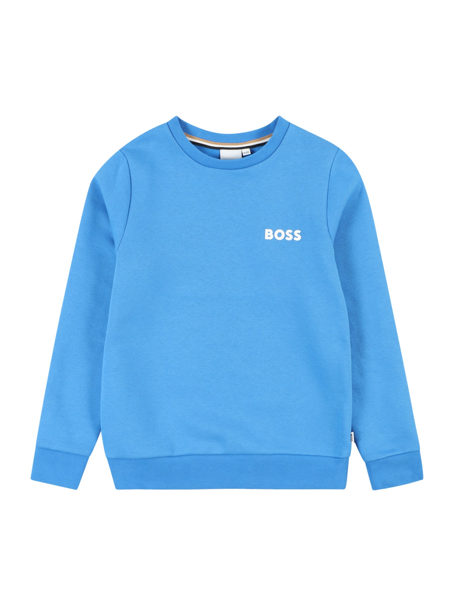 BOSS Kidswear Суичър  светлосиньо / бяло