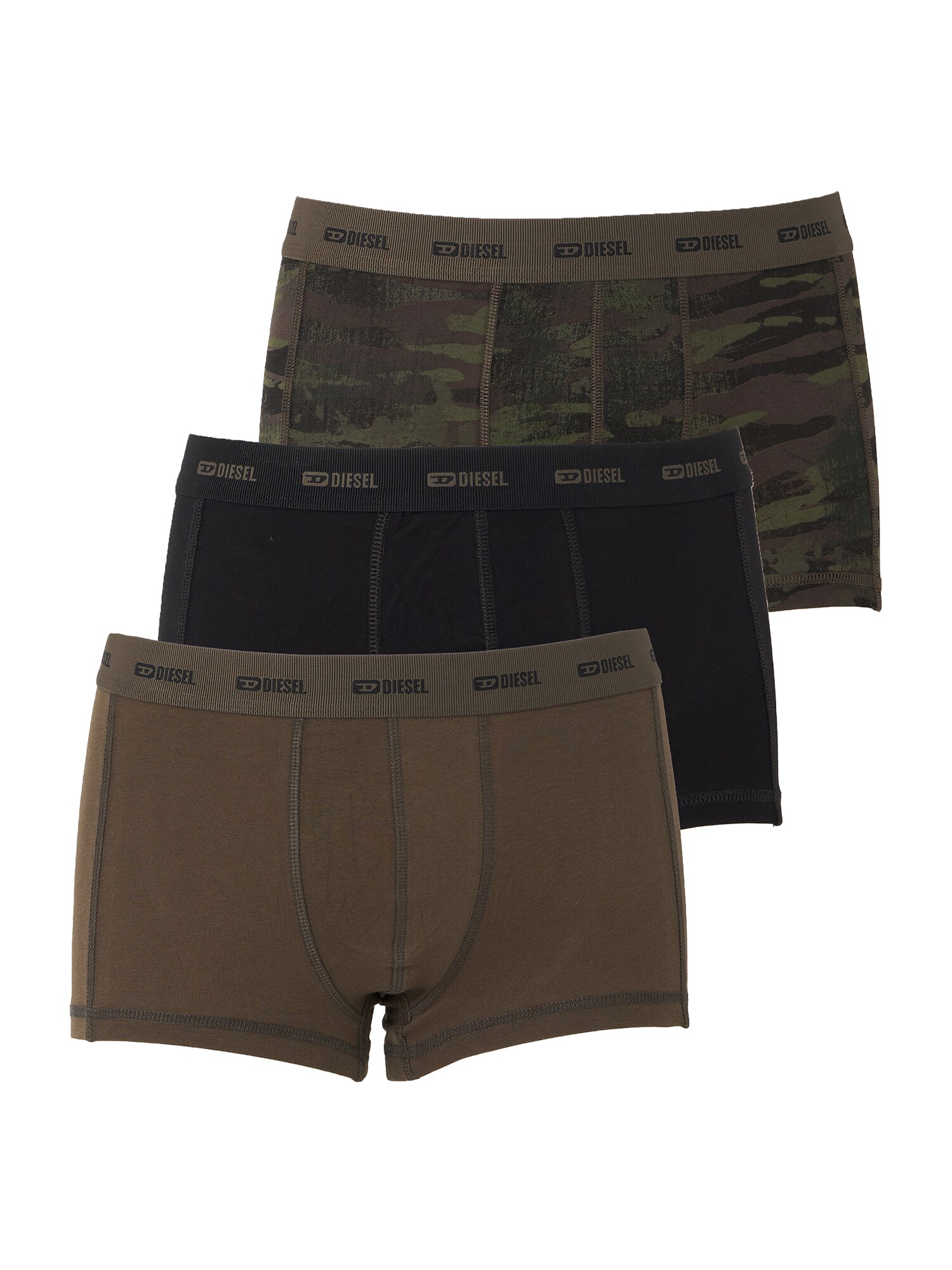 DIESEL Boxerky 'DAMIEN'  olivová / čierna