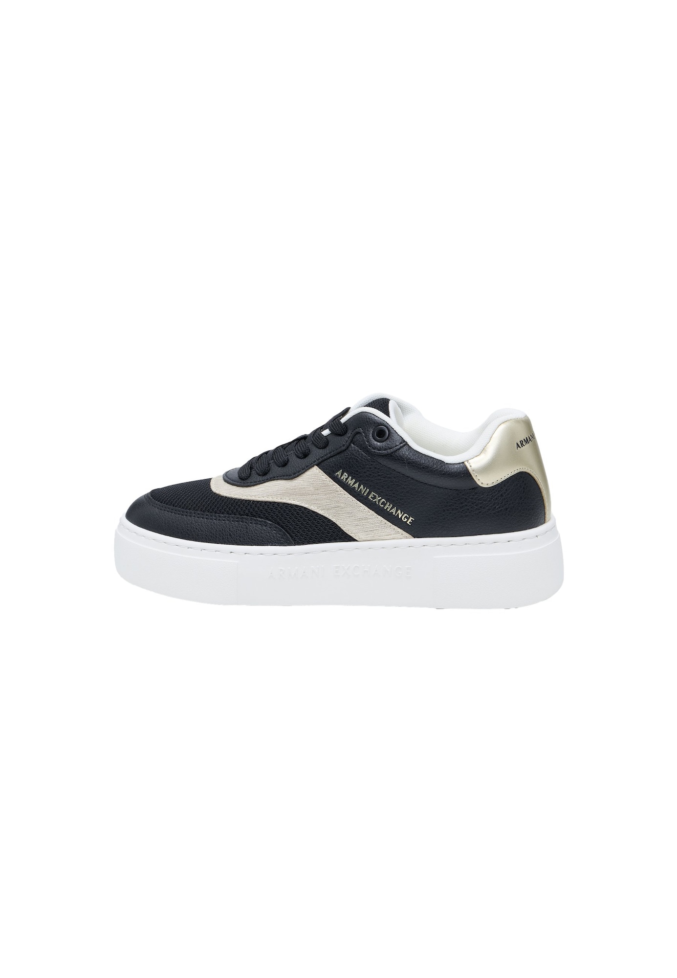 ARMANI EXCHANGE Niske tenisice zlatna / crna