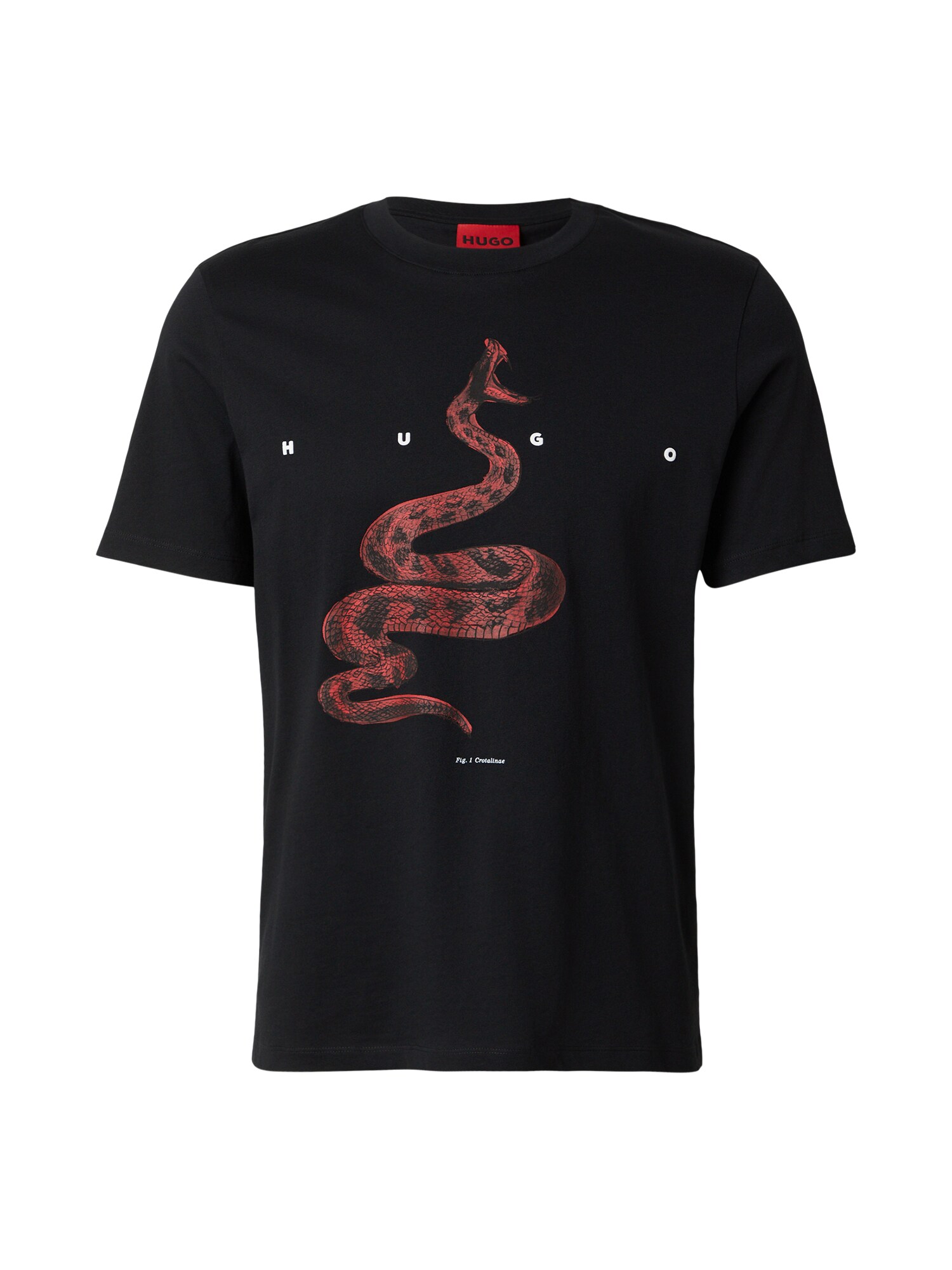 HUGO Tricou 'Discorb'  roșu deschis / negru / alb