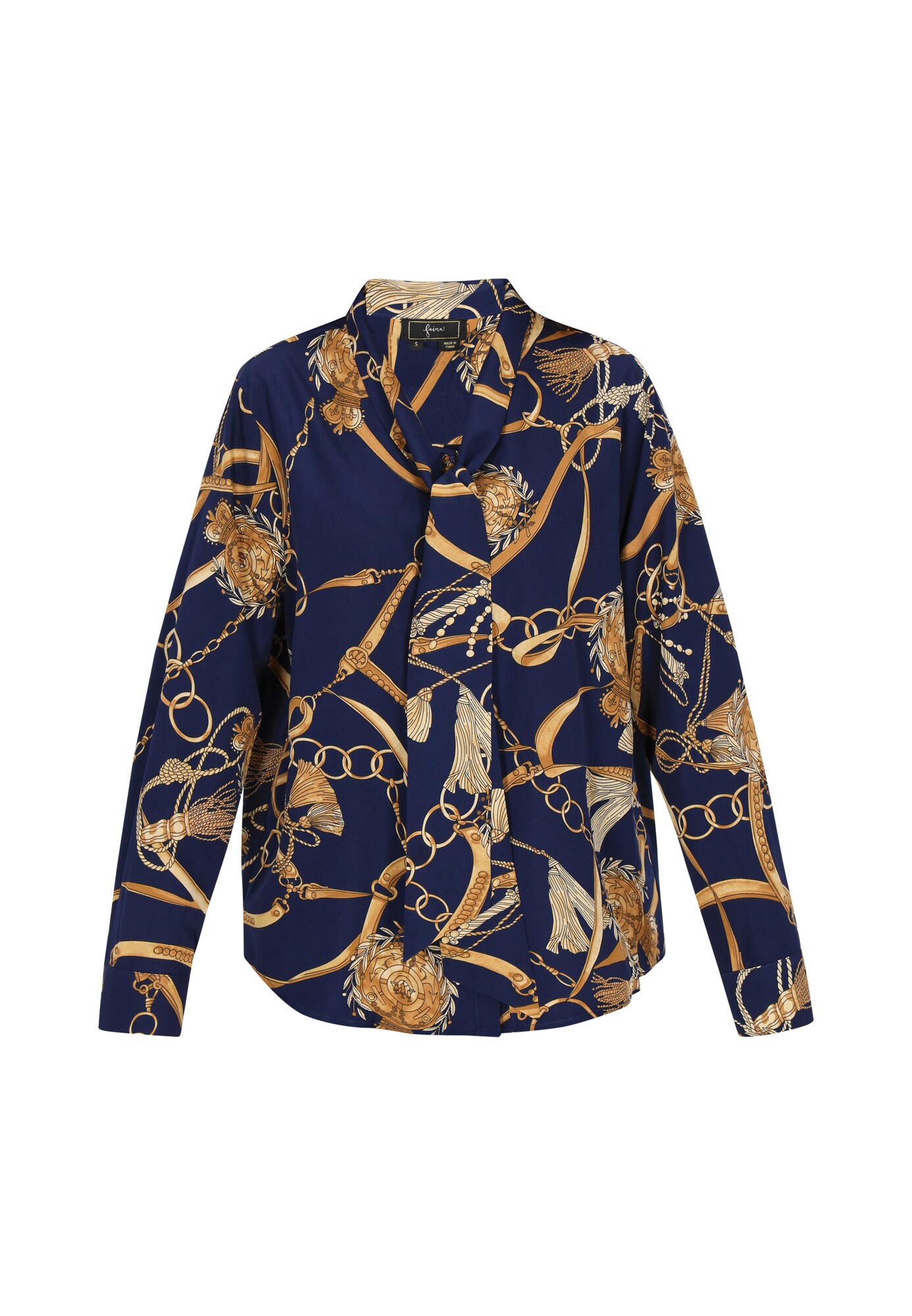 faina Blusa  beige / navy / marrón claro