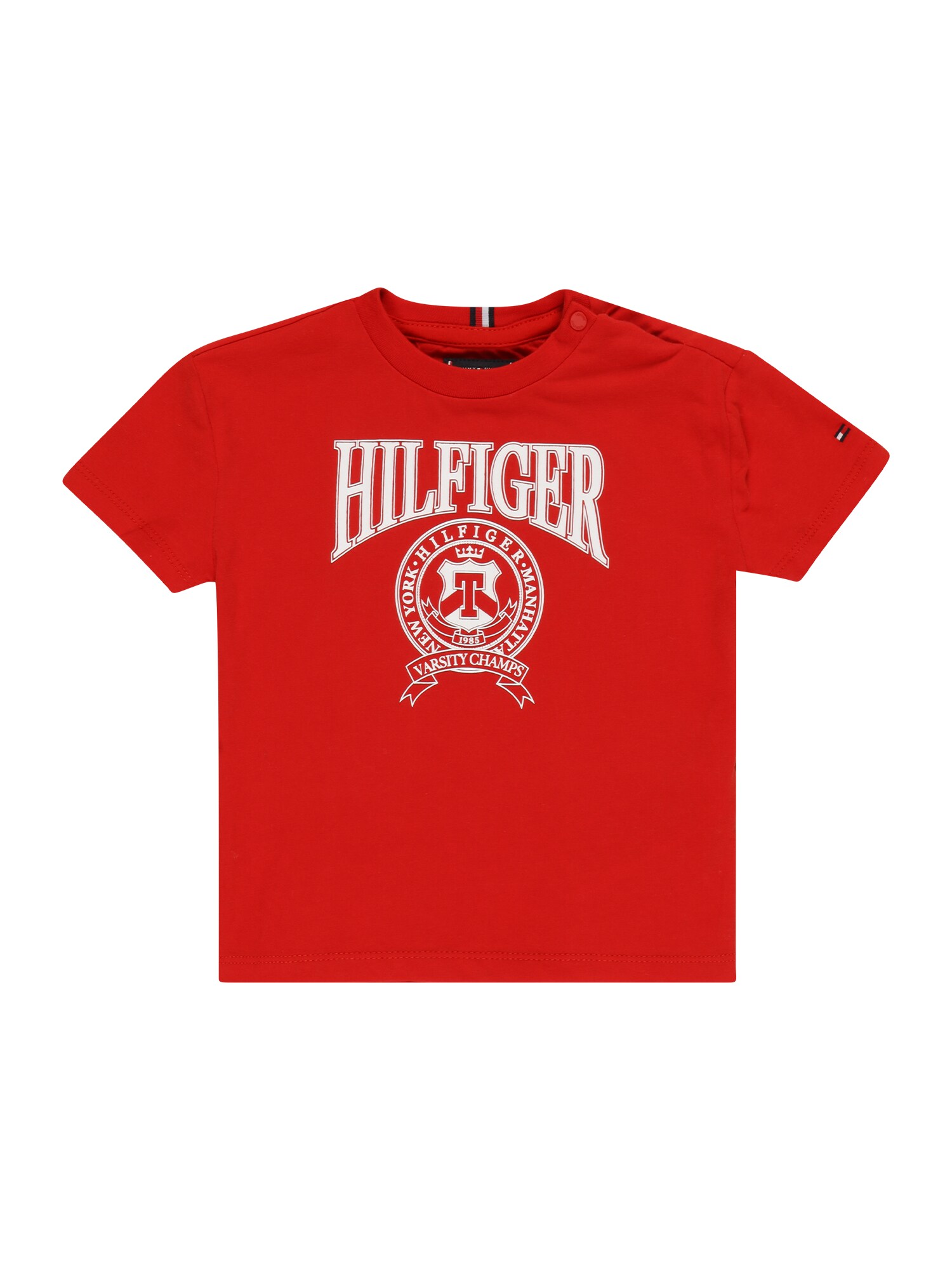TOMMY HILFIGER Тениска 'Varsity'  червено / бяло