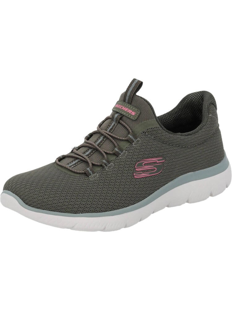 SKECHERS Slip On Damen Größe 41 grün / hellpink