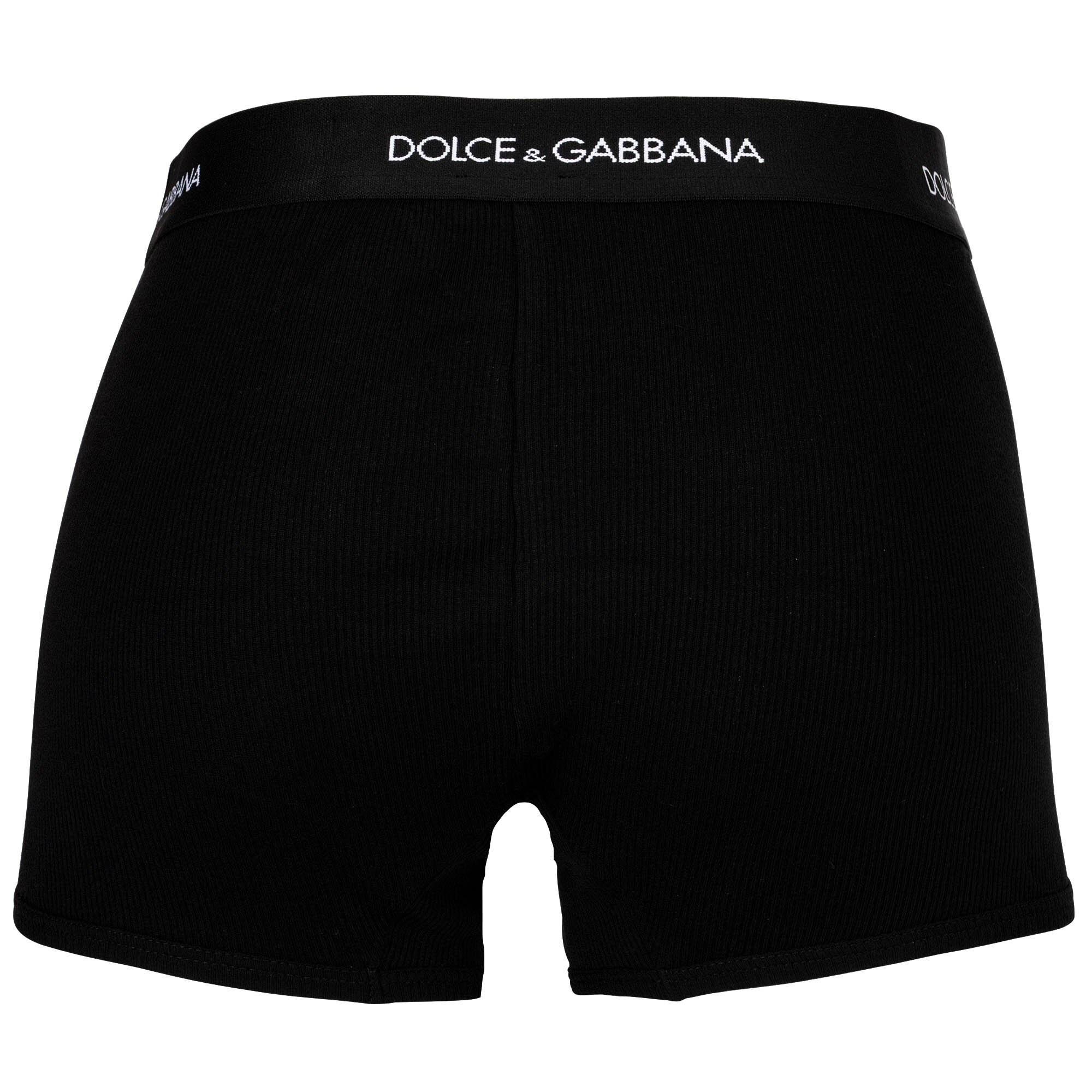 DOLCE & GABBANA Calzoncillo boxer negro / blanco – imagen 3